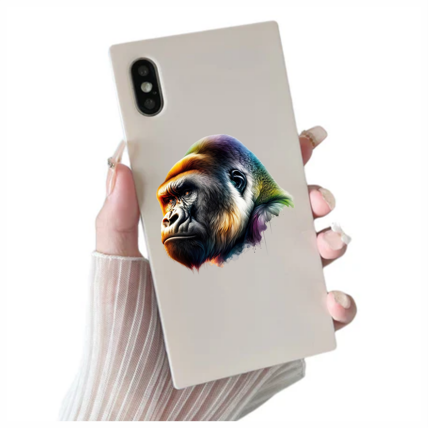 Gorilla Colorful Head Animal Vinyl Sticker Decal