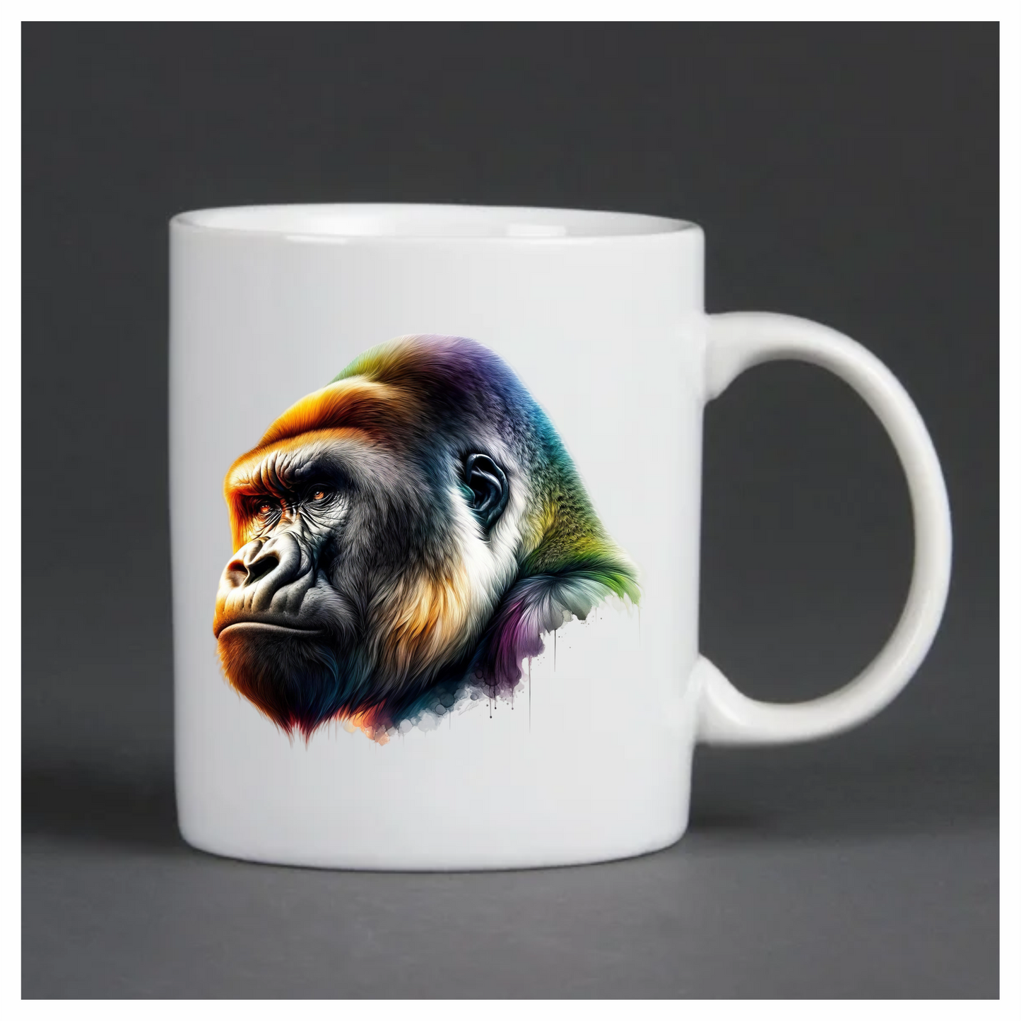 Gorilla Colorful Head Animal Vinyl Sticker Decal