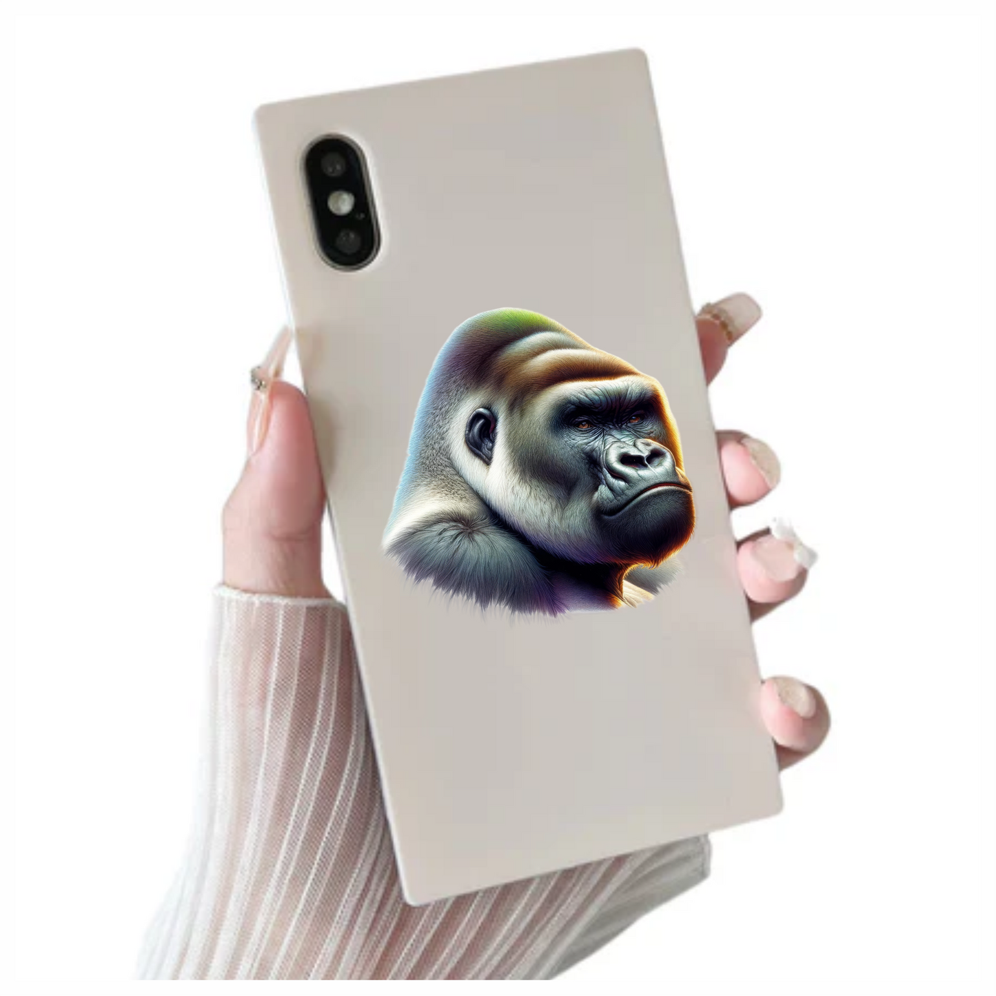 Gorilla Black Fur Intense Eyes Side Vinyl Sticker Decal