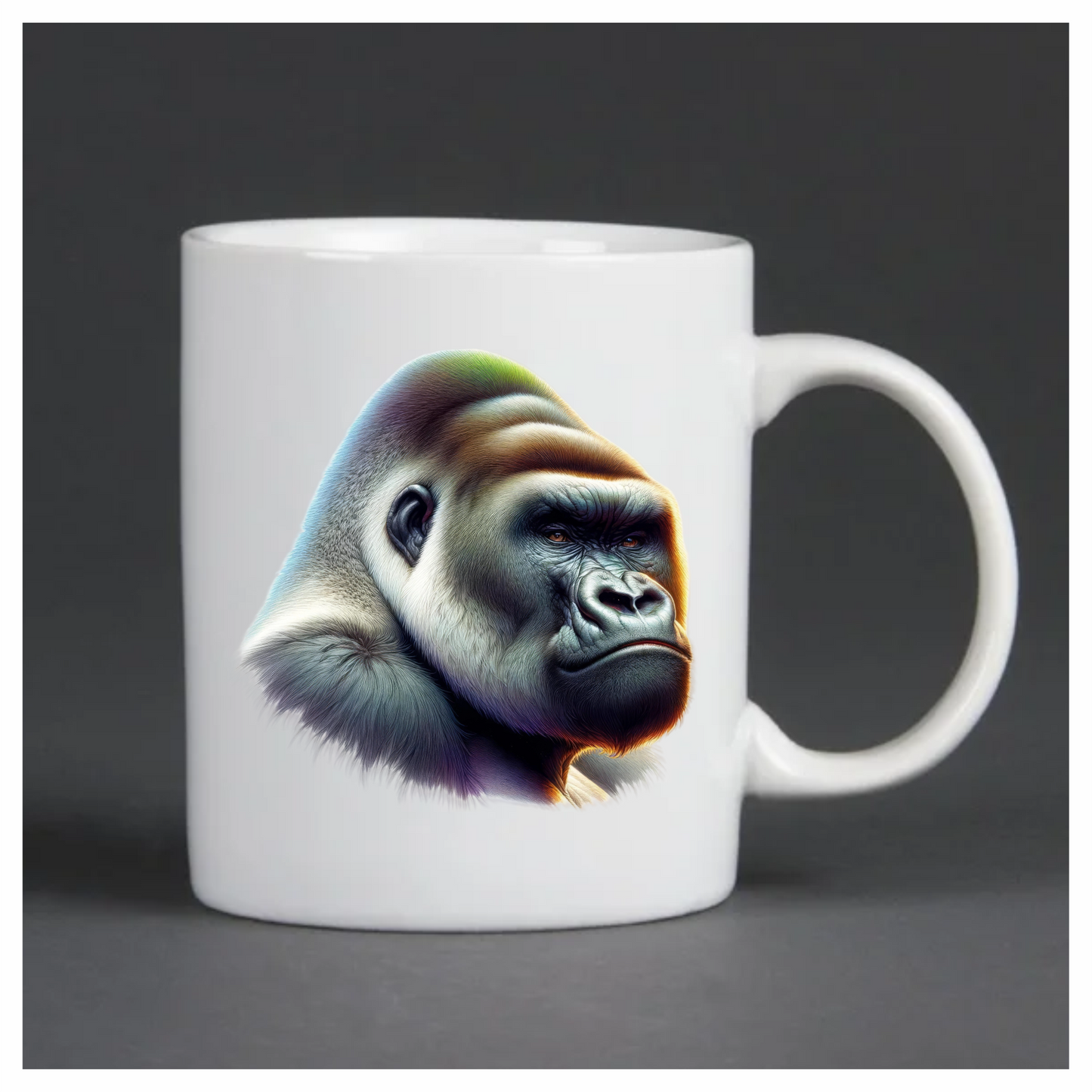 Gorilla Black Fur Intense Eyes Side Vinyl Sticker Decal