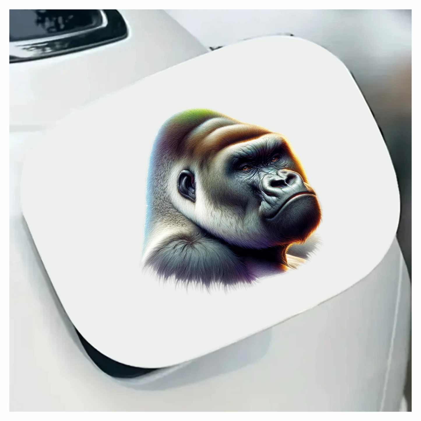 Gorilla Black Fur Intense Eyes Side Vinyl Sticker Decal