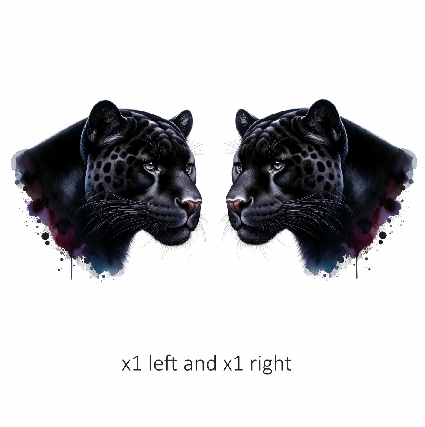 Jaguar Black Animal Watercolor Art Vinyl Sticker Decal