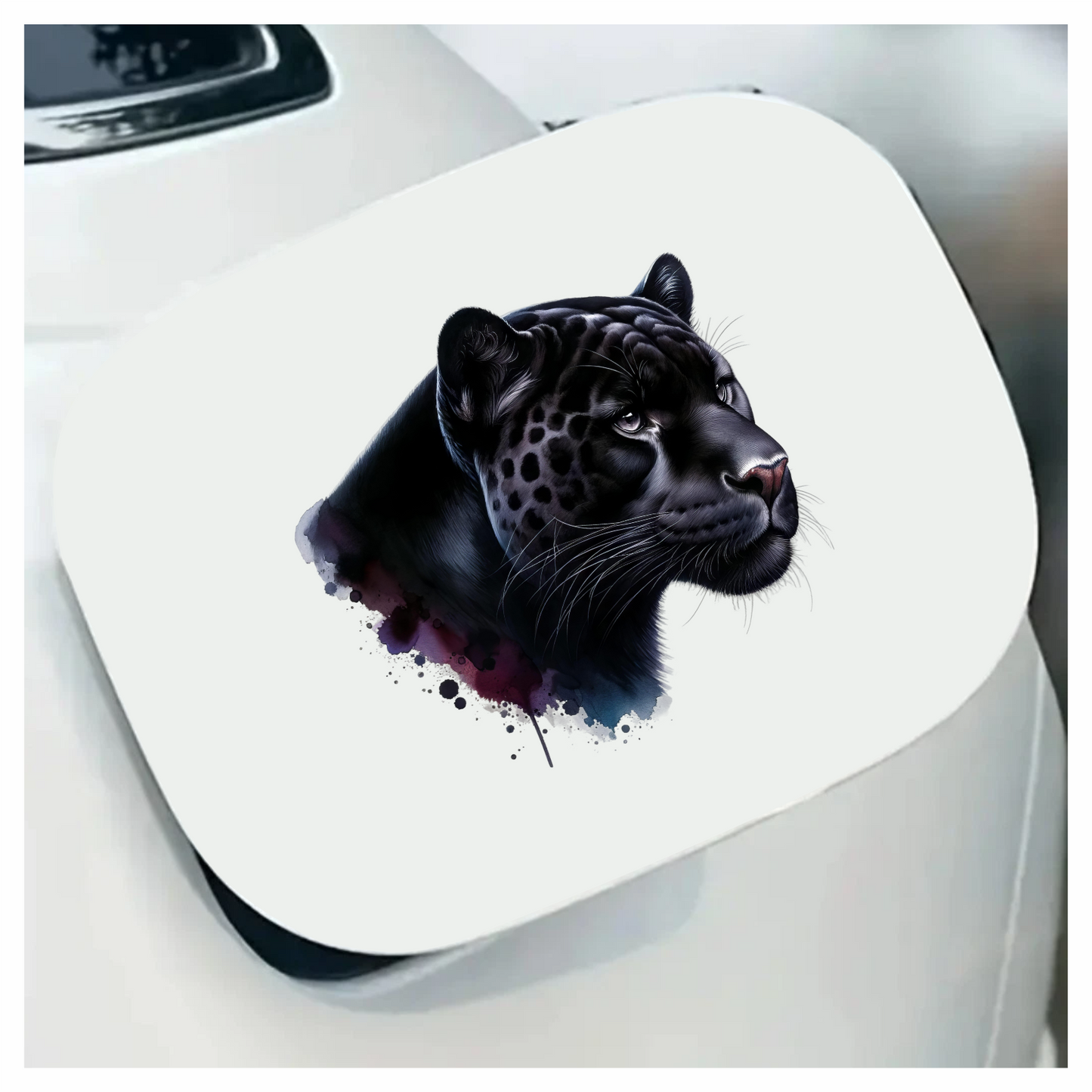 Jaguar Black Animal Watercolor Art Vinyl Sticker Decal