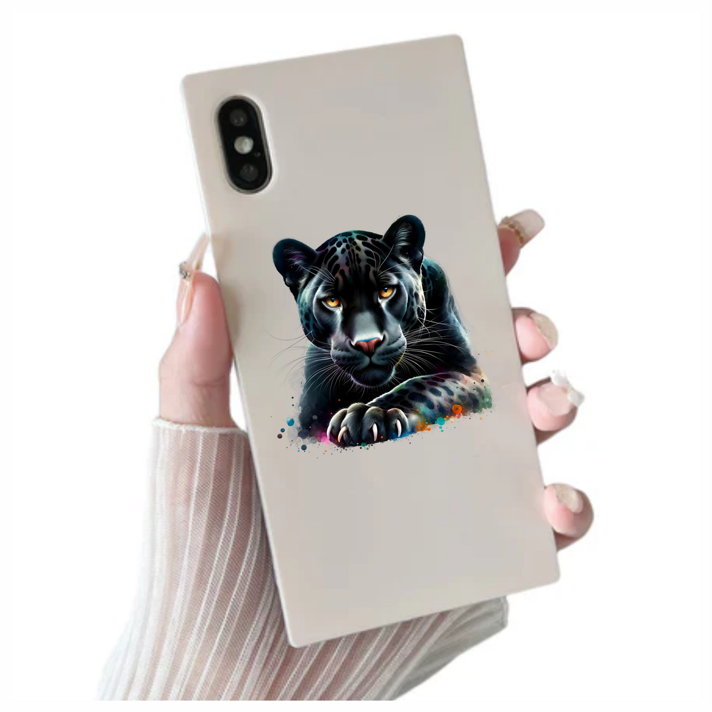 Jaguar Black Animal Fierce Yellow Color Vinyl Sticker Decal