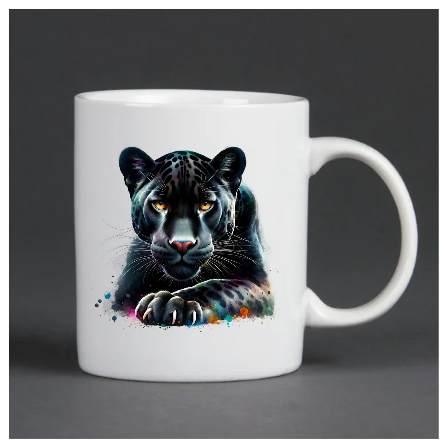 Jaguar Black Animal Fierce Yellow Color Vinyl Sticker Decal