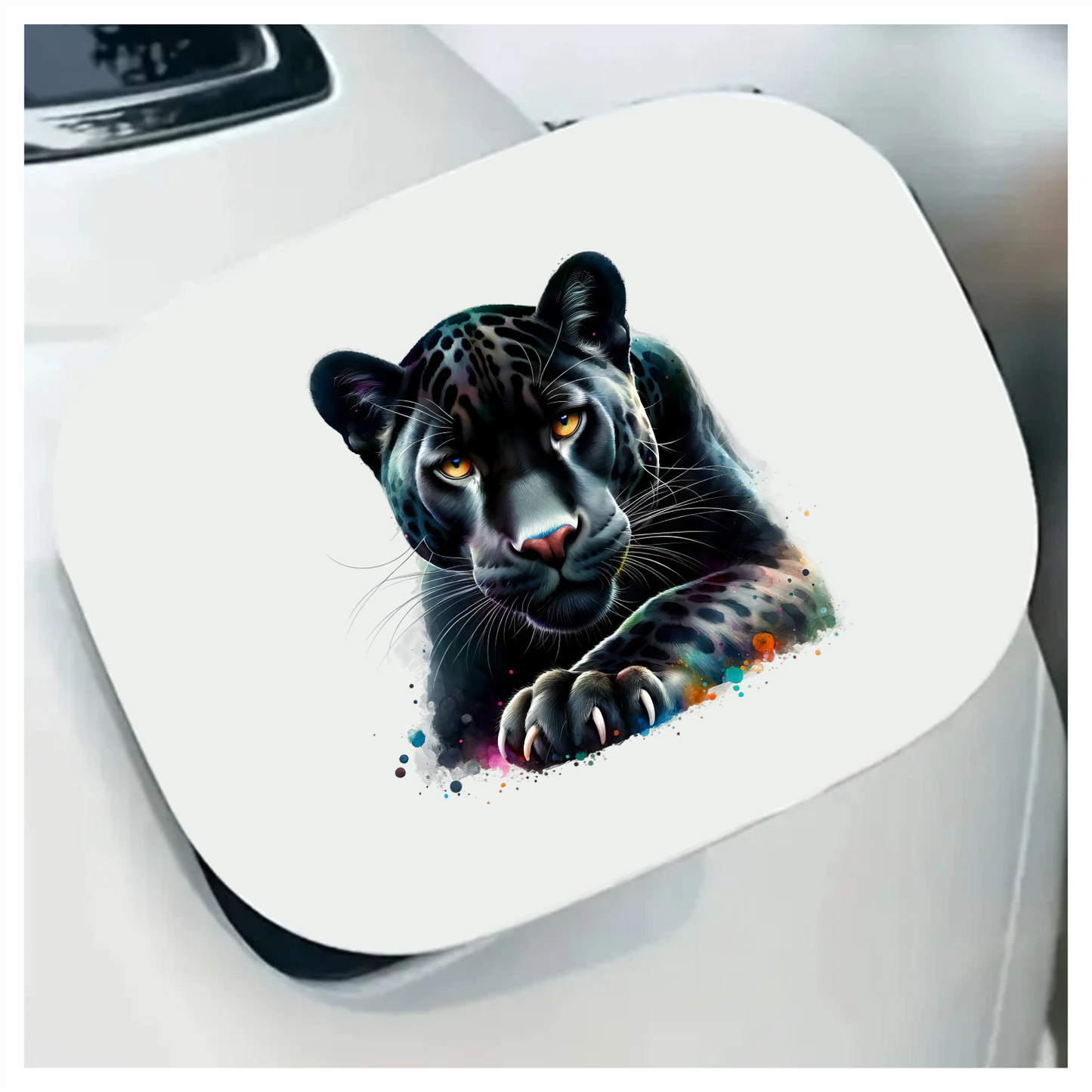 Jaguar Black Animal Fierce Yellow Color Vinyl Sticker Decal