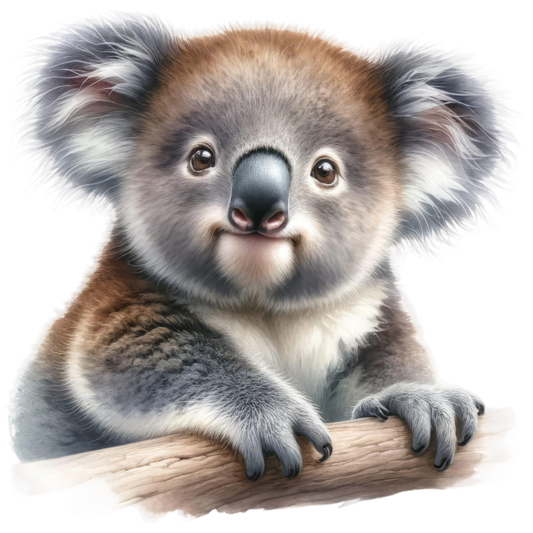 Koala Brown Fur Tree Climbing Cute Vinyl Sticker Decal