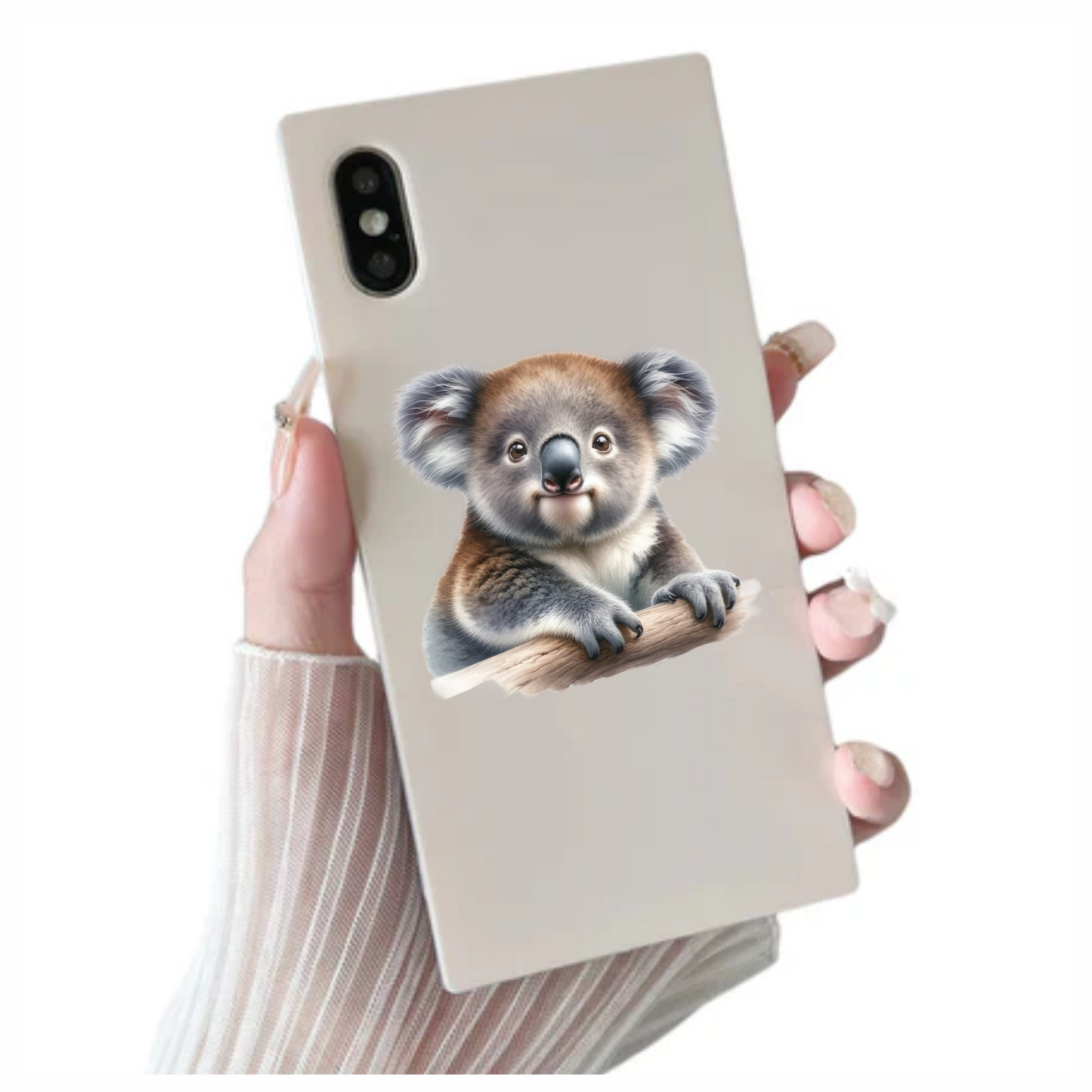 Koala Brown Fur Tree Climbing Cute Vinyl Sticker Decal