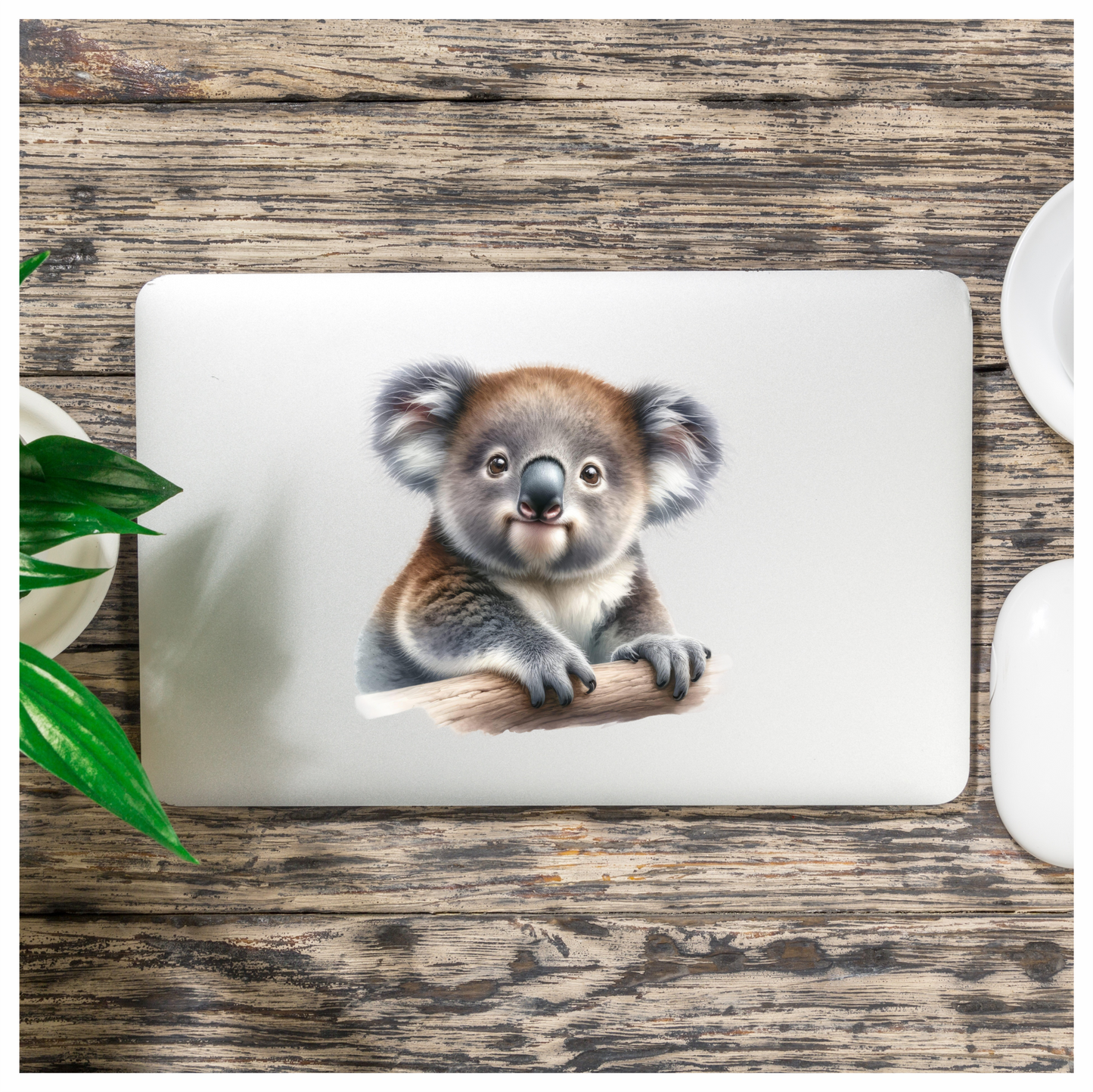 Koala Brown Fur Tree Climbing Cute Vinyl Sticker Decal