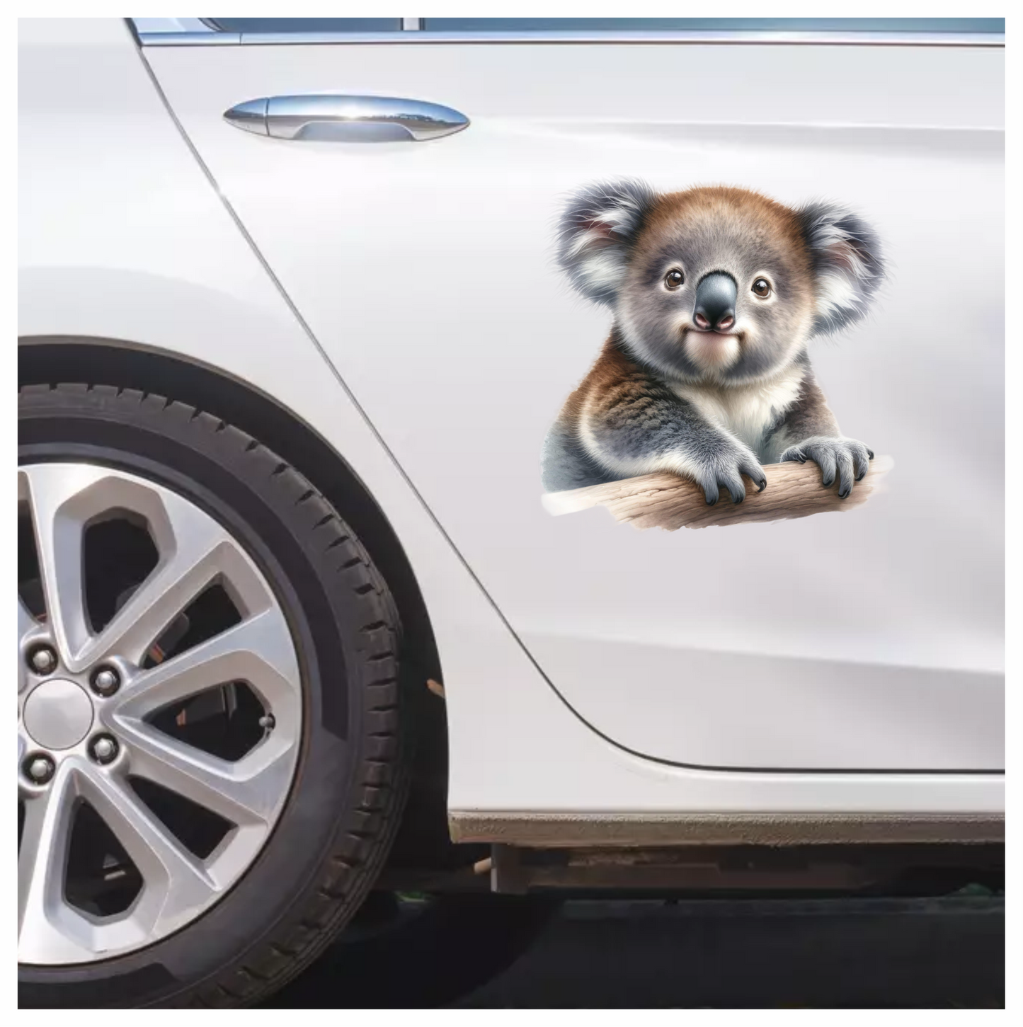 Koala Brown Fur Tree Climbing Cute Vinyl Sticker Decal