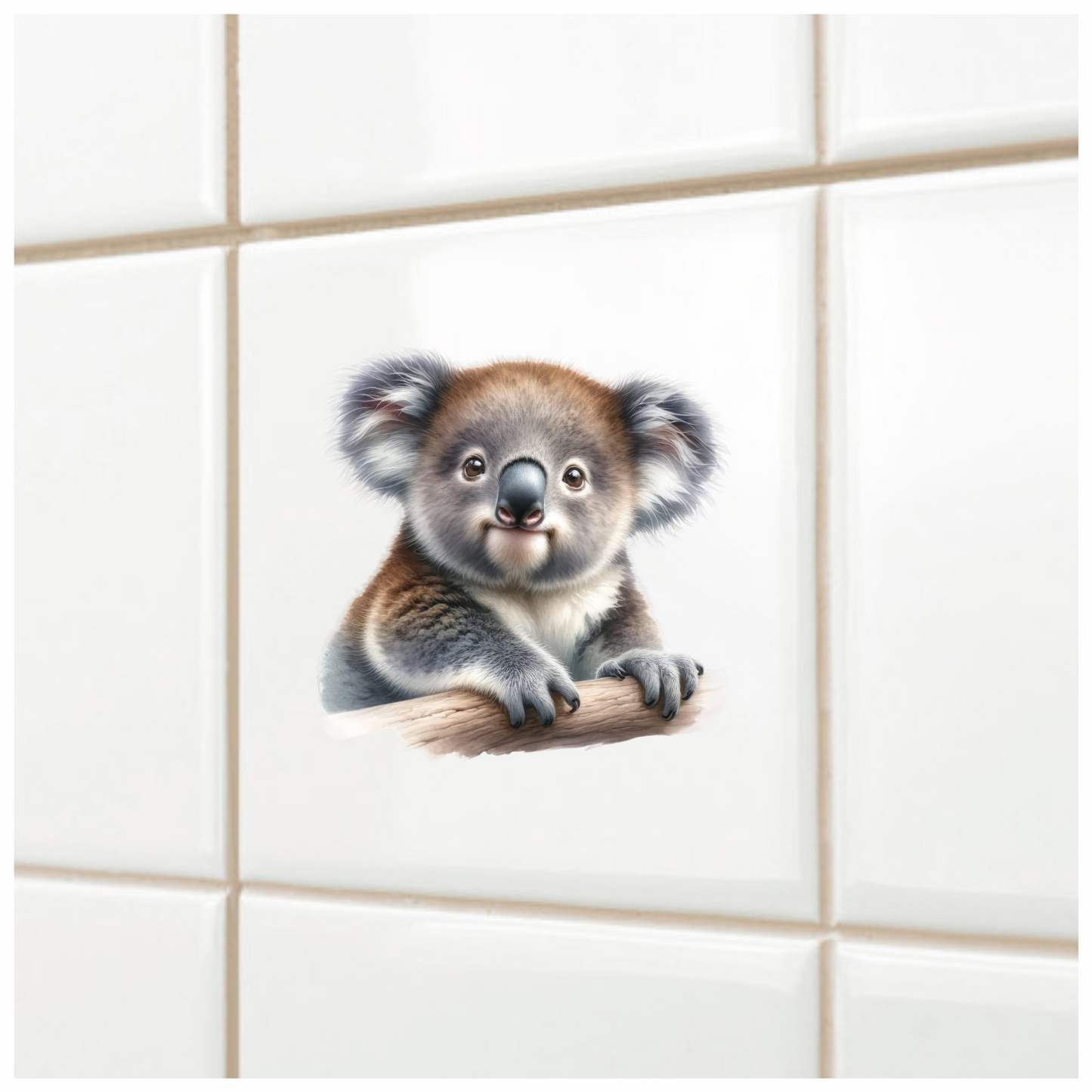 Koala Brown Fur Tree Climbing Cute Vinyl Sticker Decal