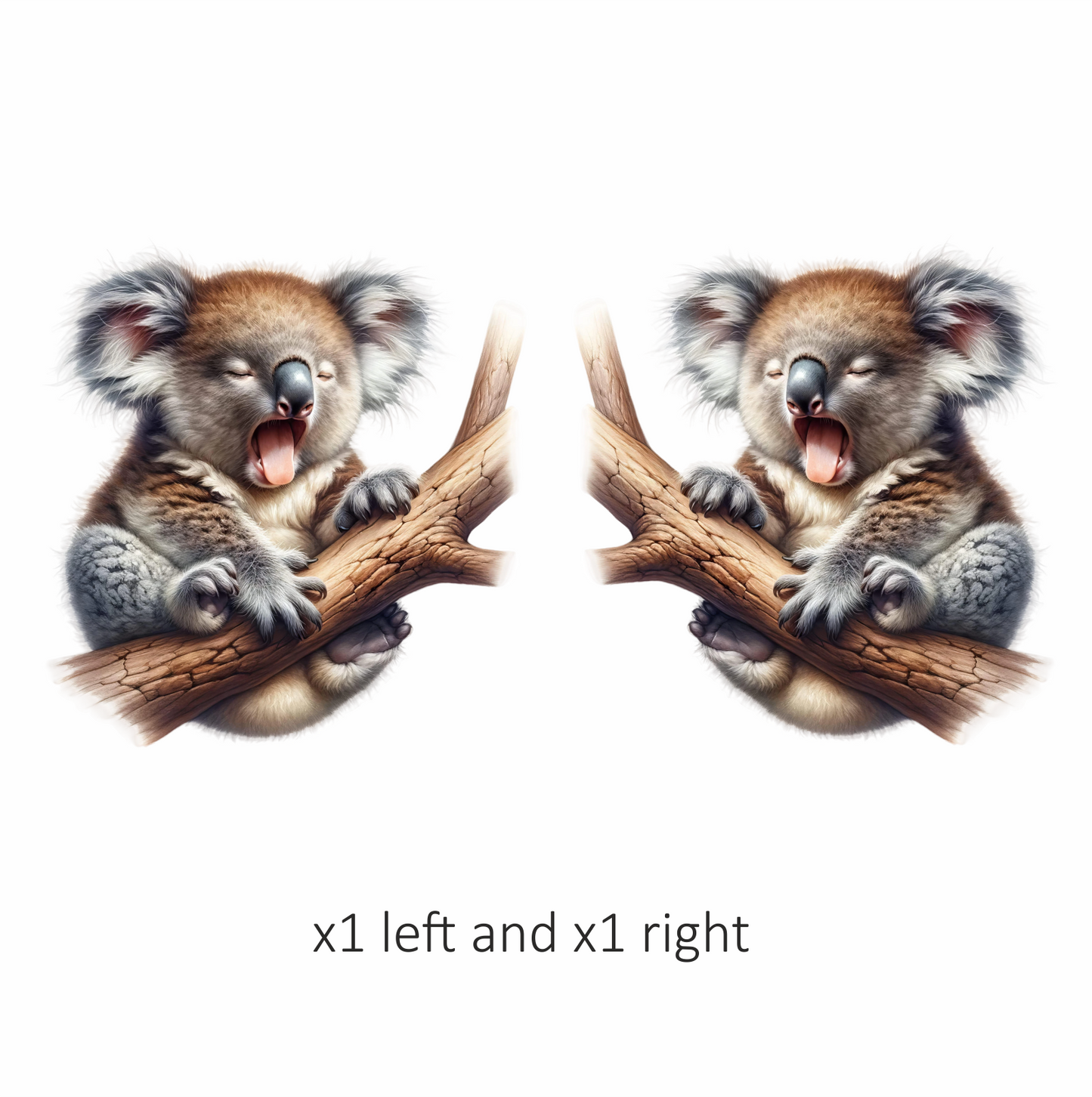 Koala Brown Tree Sleeping Vinyl Sticker Decal