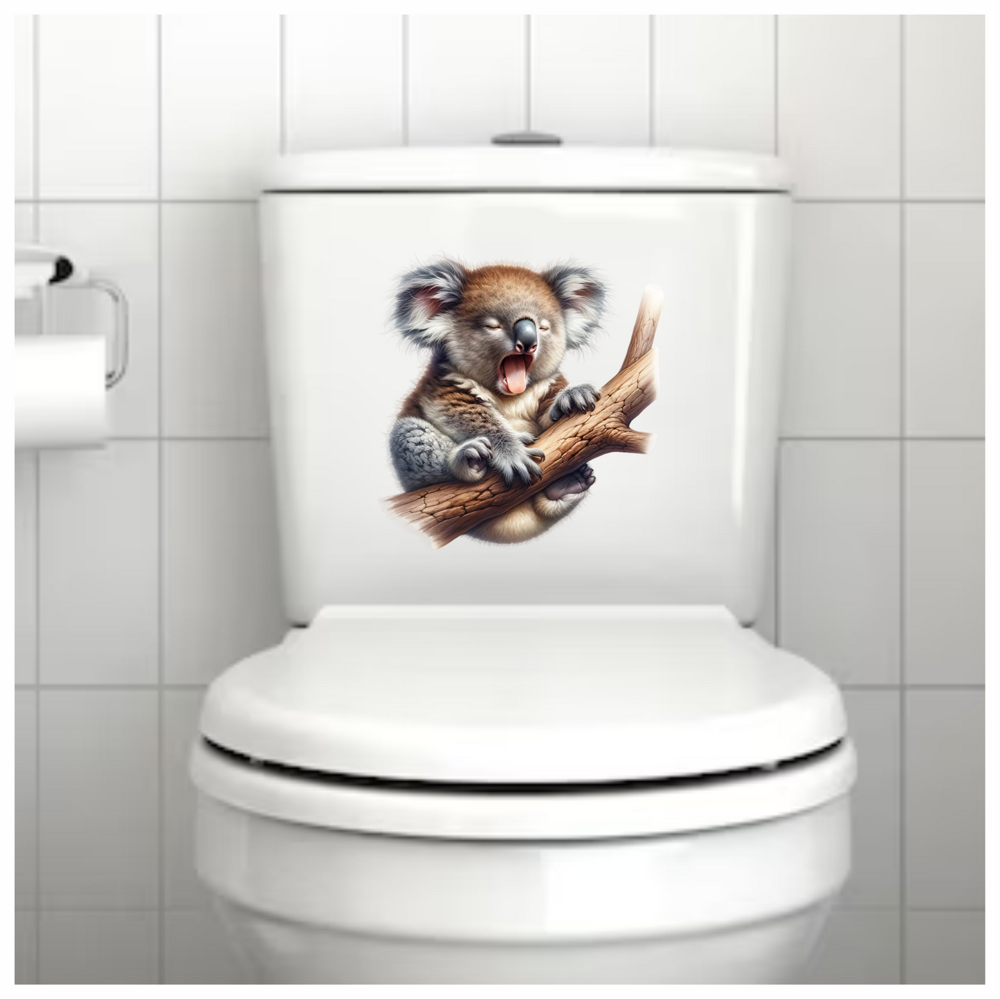Koala Brown Tree Sleeping Vinyl Sticker Decal