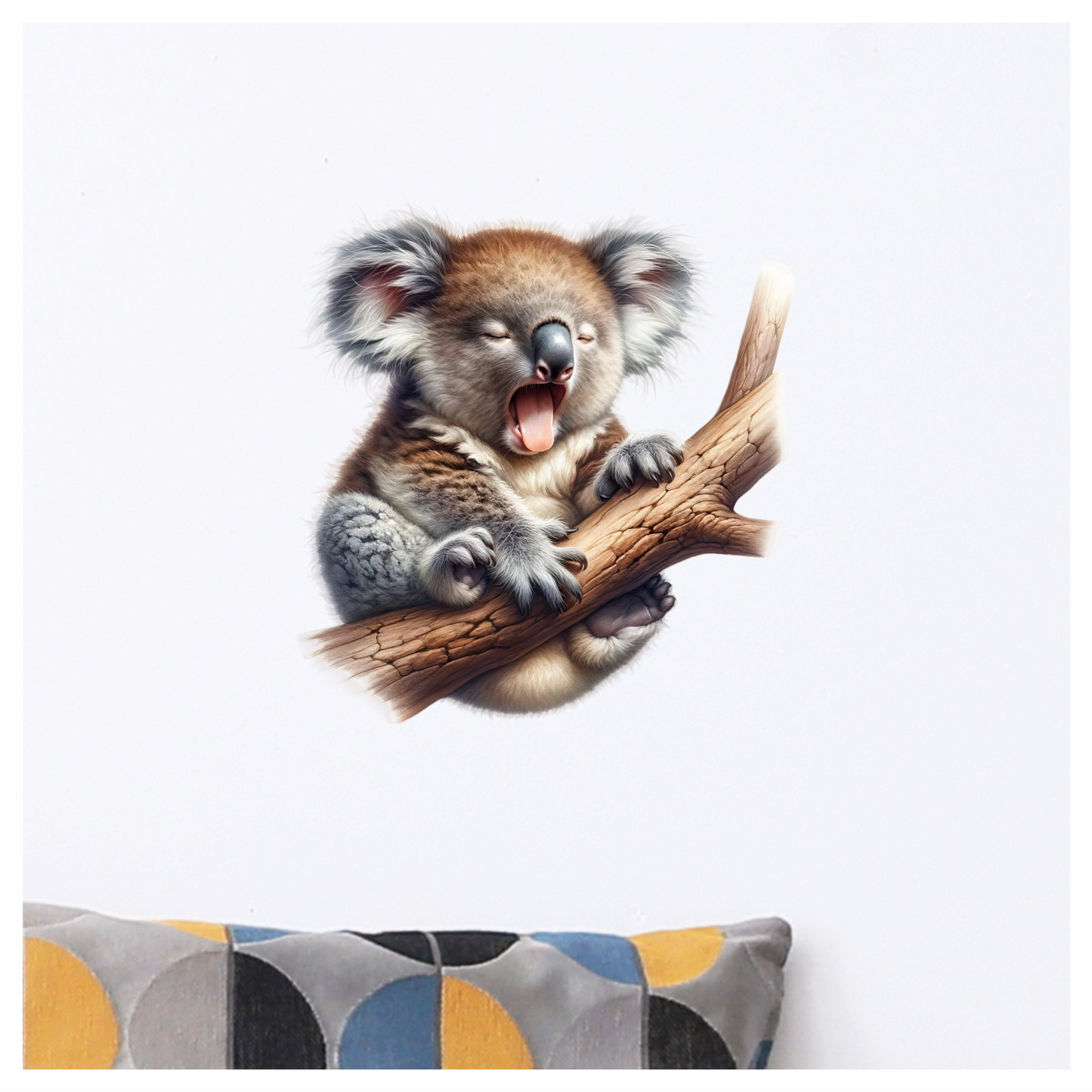 Koala Brown Tree Sleeping Vinyl Sticker Decal