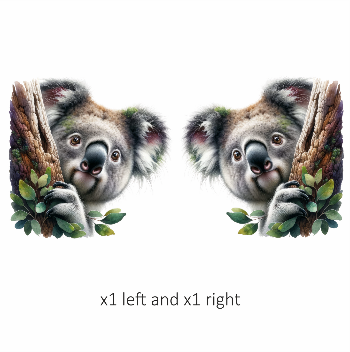 Koala Brown Tree Leaves Cute Animal Vinyl Sticker Decal