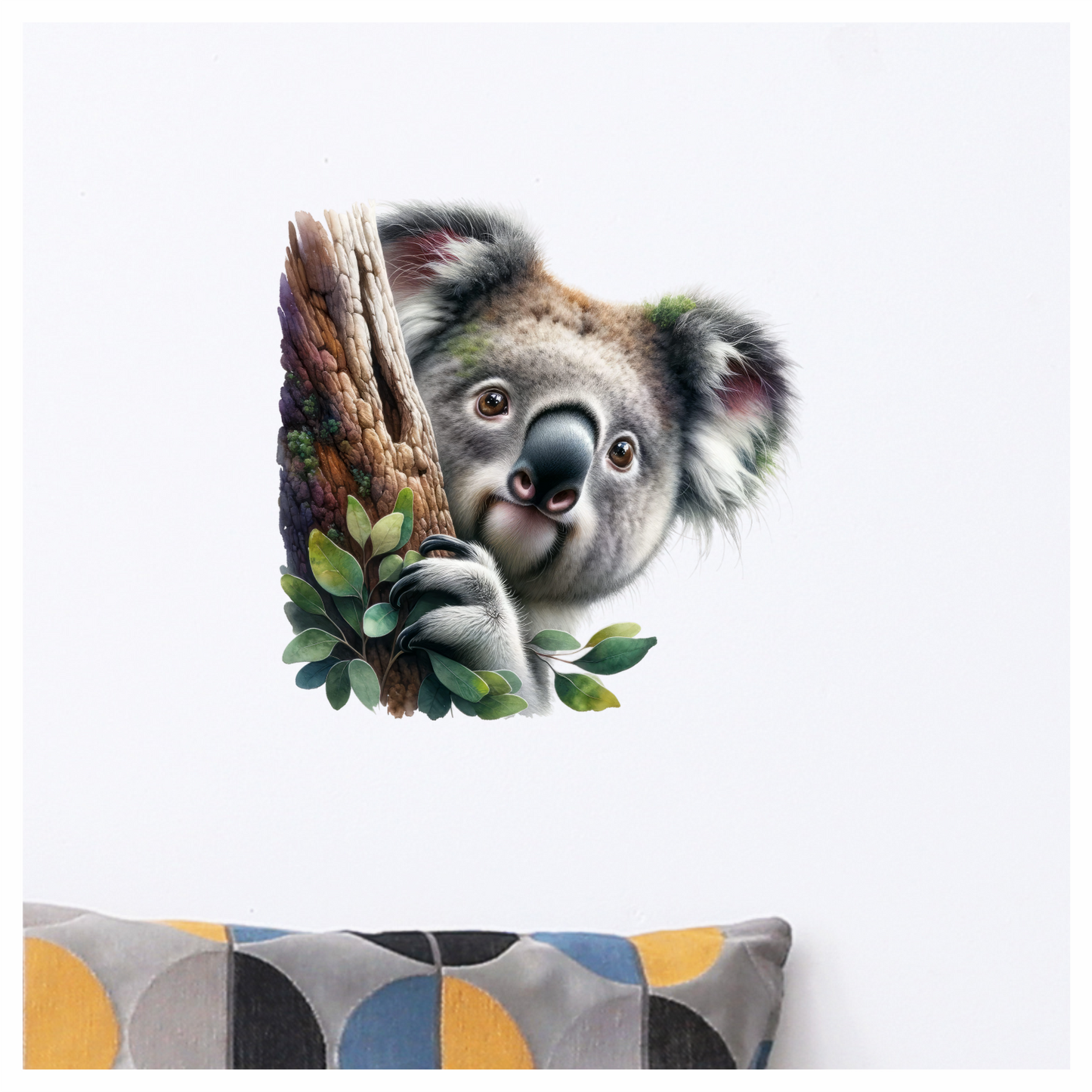 Koala Brown Tree Leaves Cute Animal Vinyl Sticker Decal