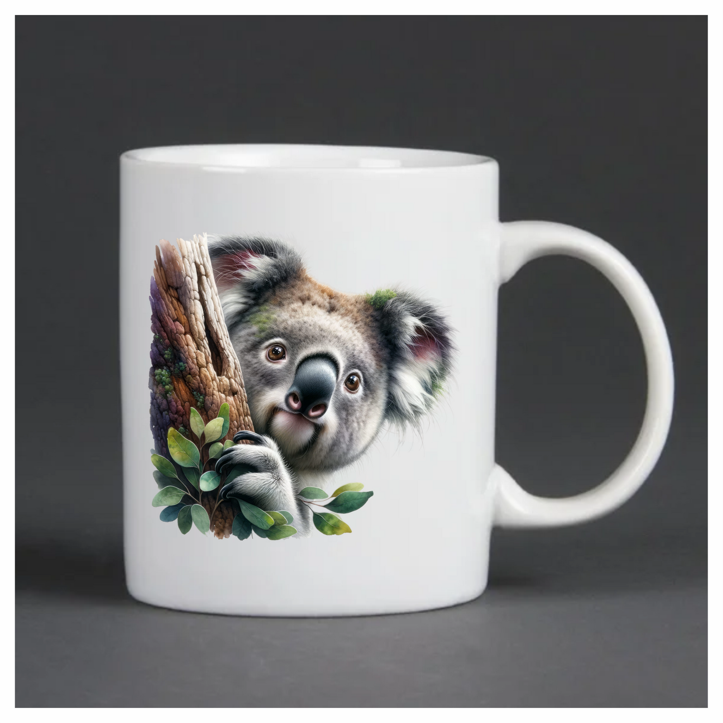 Koala Brown Tree Leaves Cute Animal Vinyl Sticker Decal