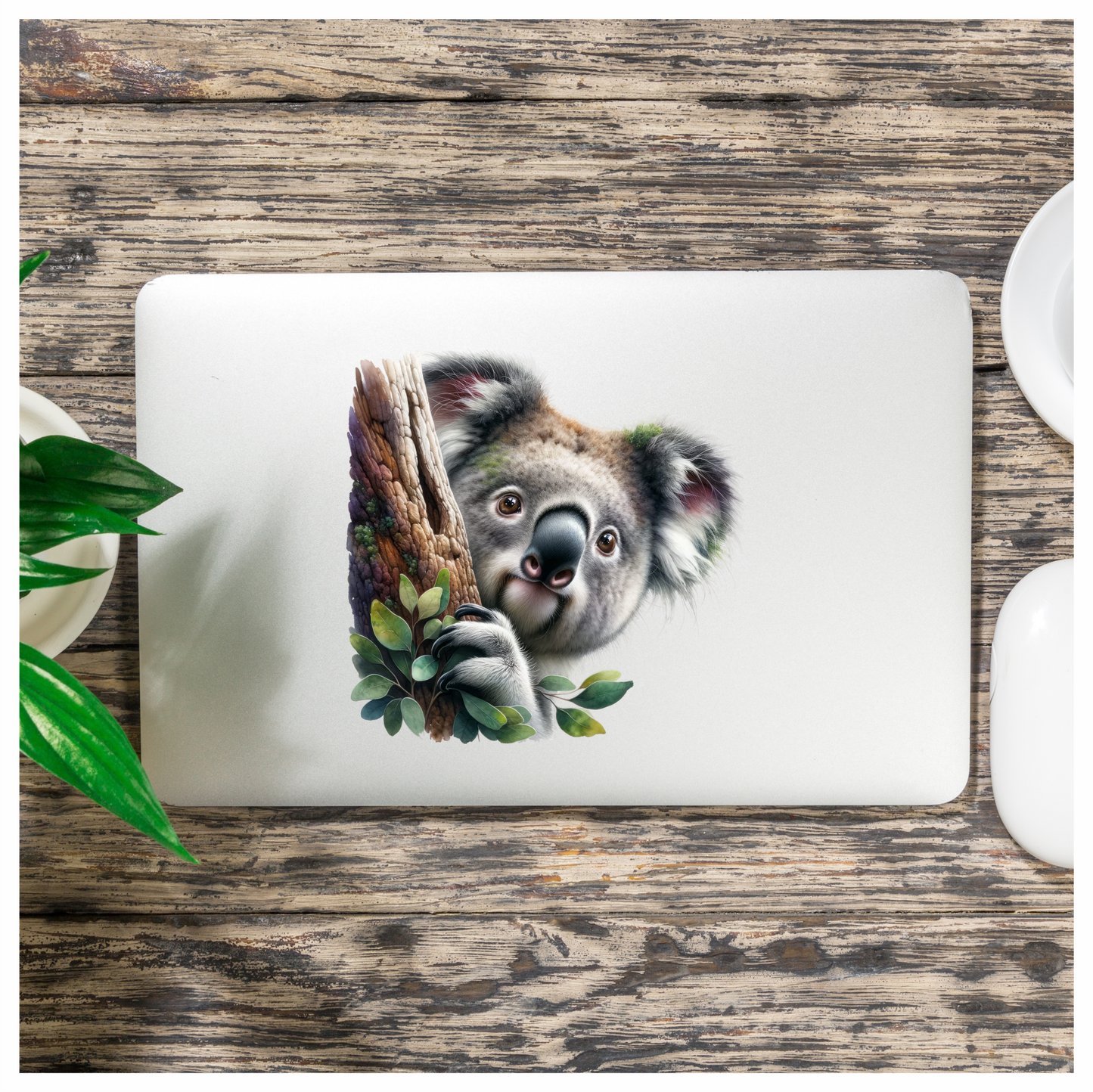Koala Brown Tree Leaves Cute Animal Vinyl Sticker Decal