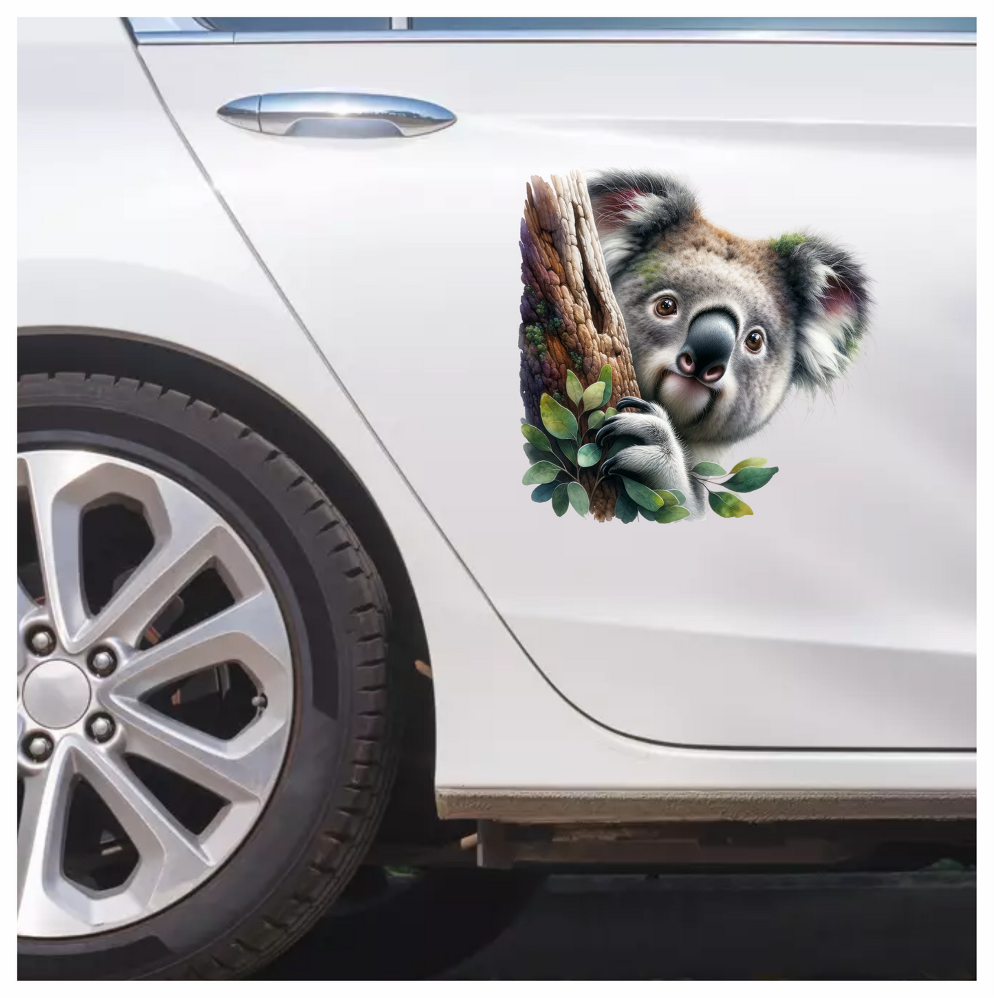 Koala Brown Tree Leaves Cute Animal Vinyl Sticker Decal
