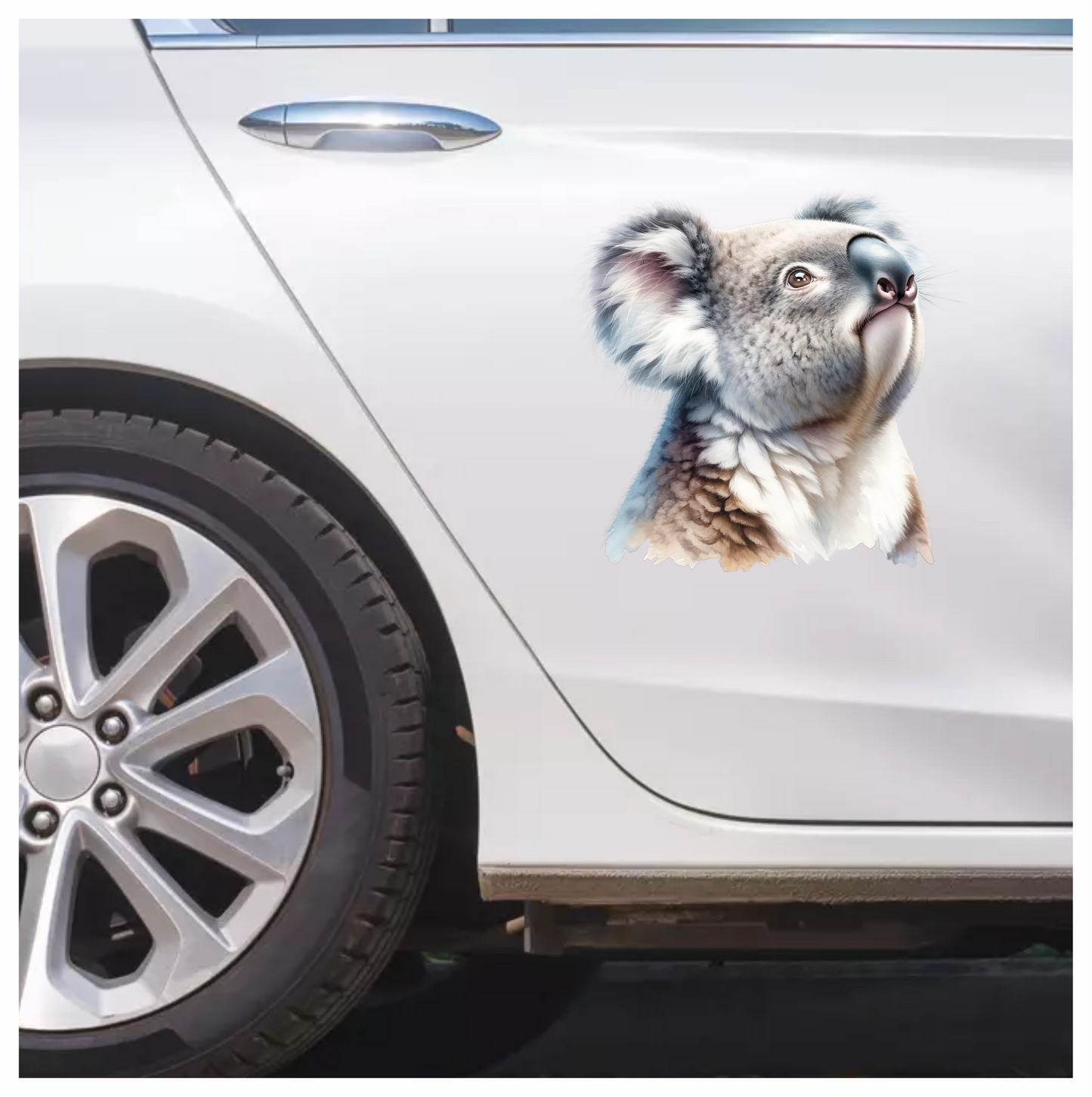 Koala Grey Fur Cute Animal Vinyl Sticker Decal