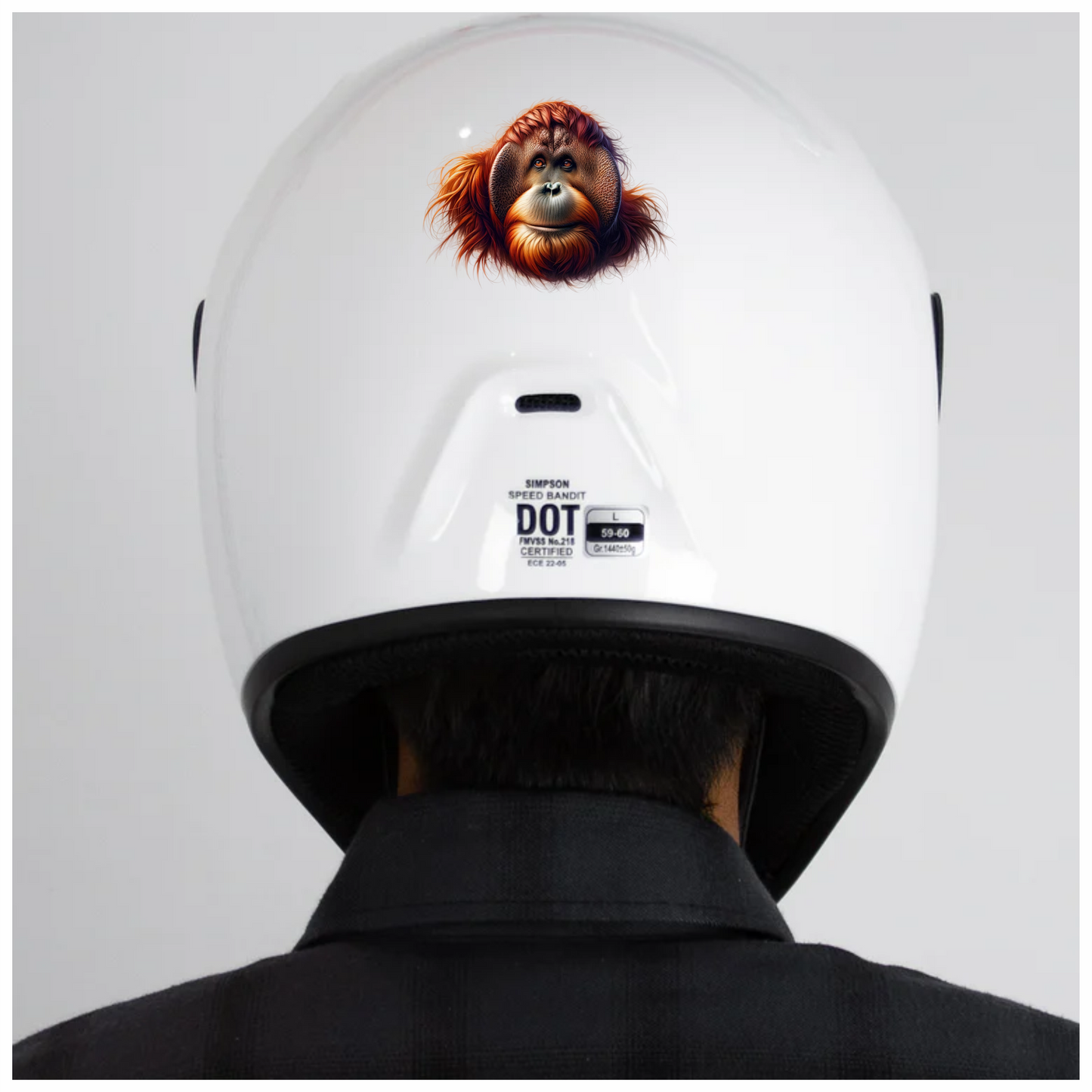 Orangutan Orange Fur Vinyl Sticker Decal