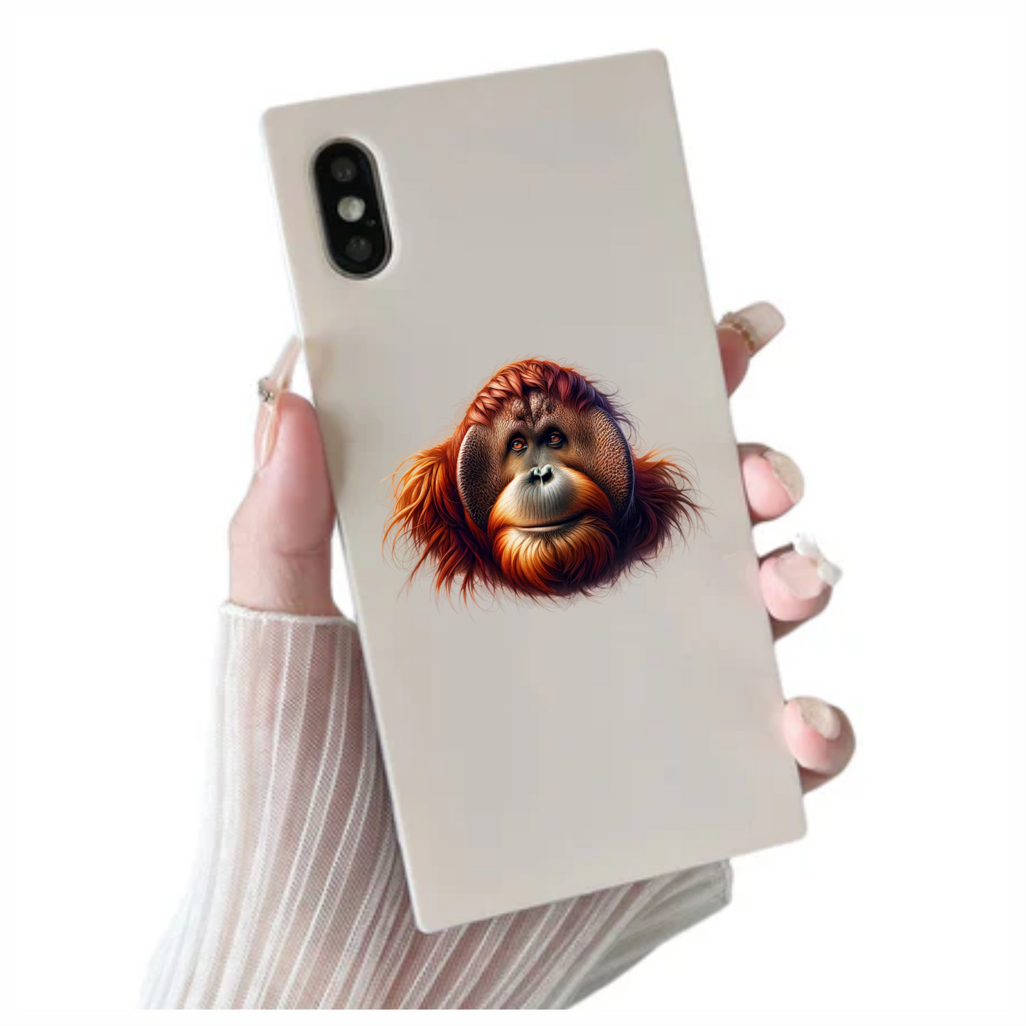 Orangutan Orange Fur Vinyl Sticker Decal