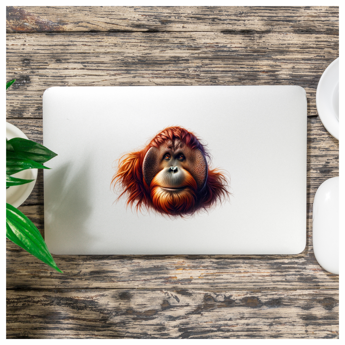 Orangutan Orange Fur Vinyl Sticker Decal