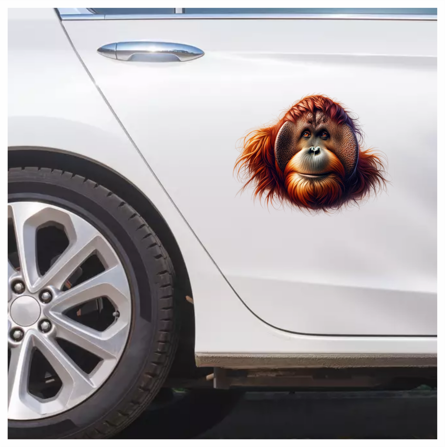 Orangutan Orange Fur Vinyl Sticker Decal