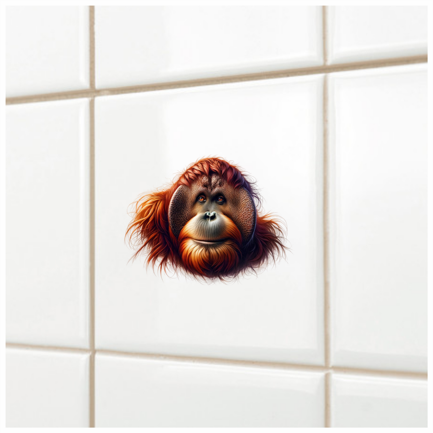 Orangutan Orange Fur Vinyl Sticker Decal