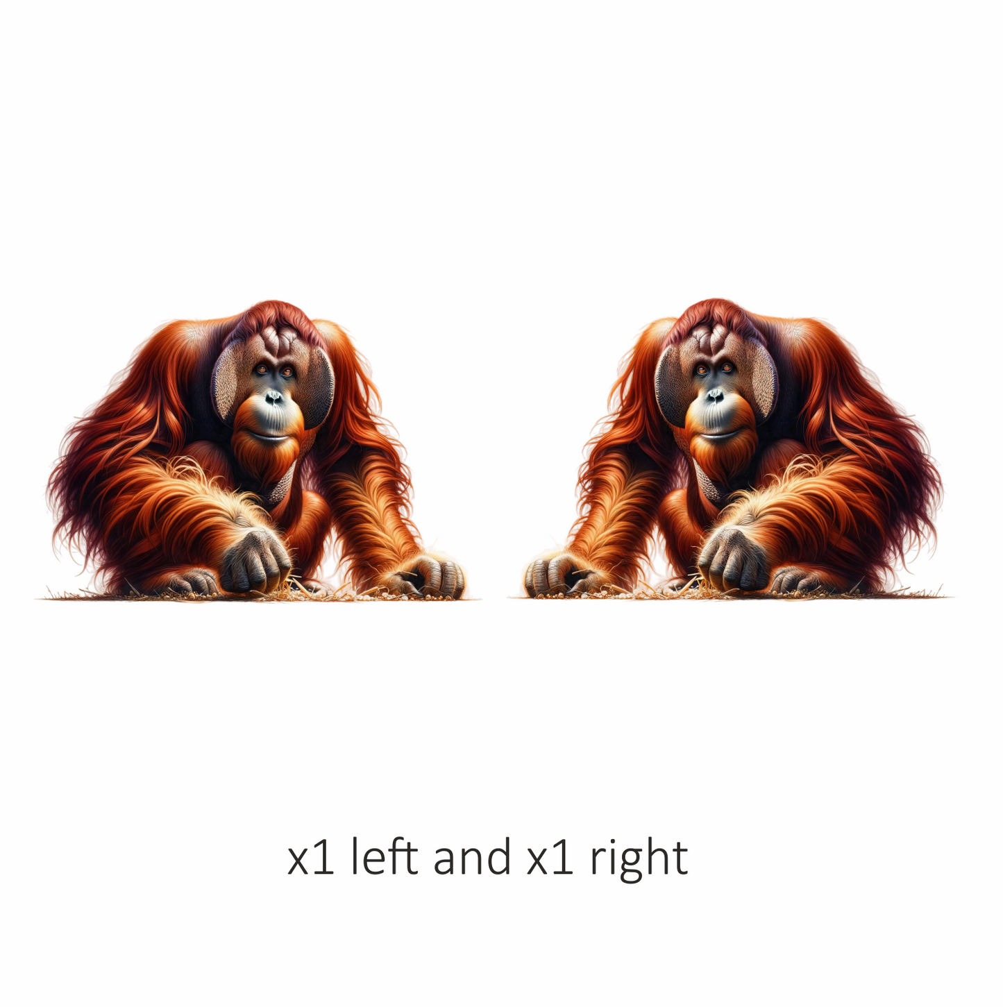 Orangutan Red Fur Jungle Animal Vinyl Sticker Decal