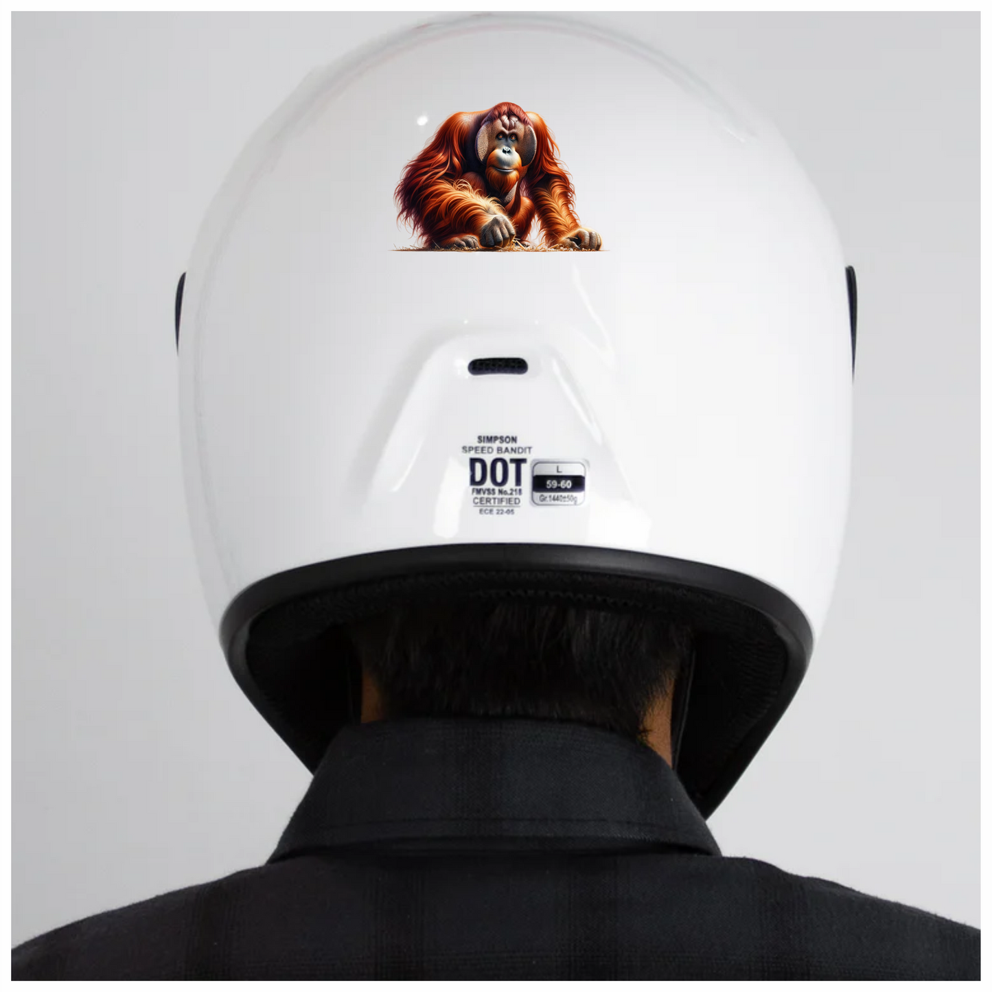 Orangutan Red Fur Jungle Animal Vinyl Sticker Decal