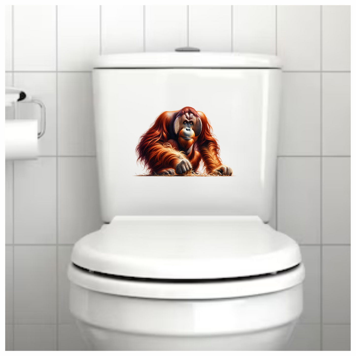 Orangutan Red Fur Jungle Animal Vinyl Sticker Decal