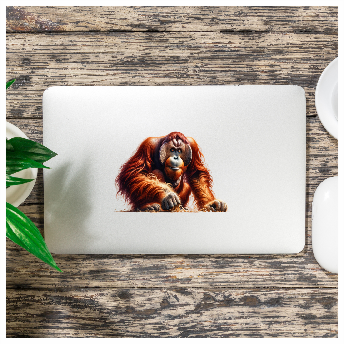 Orangutan Red Fur Jungle Animal Vinyl Sticker Decal