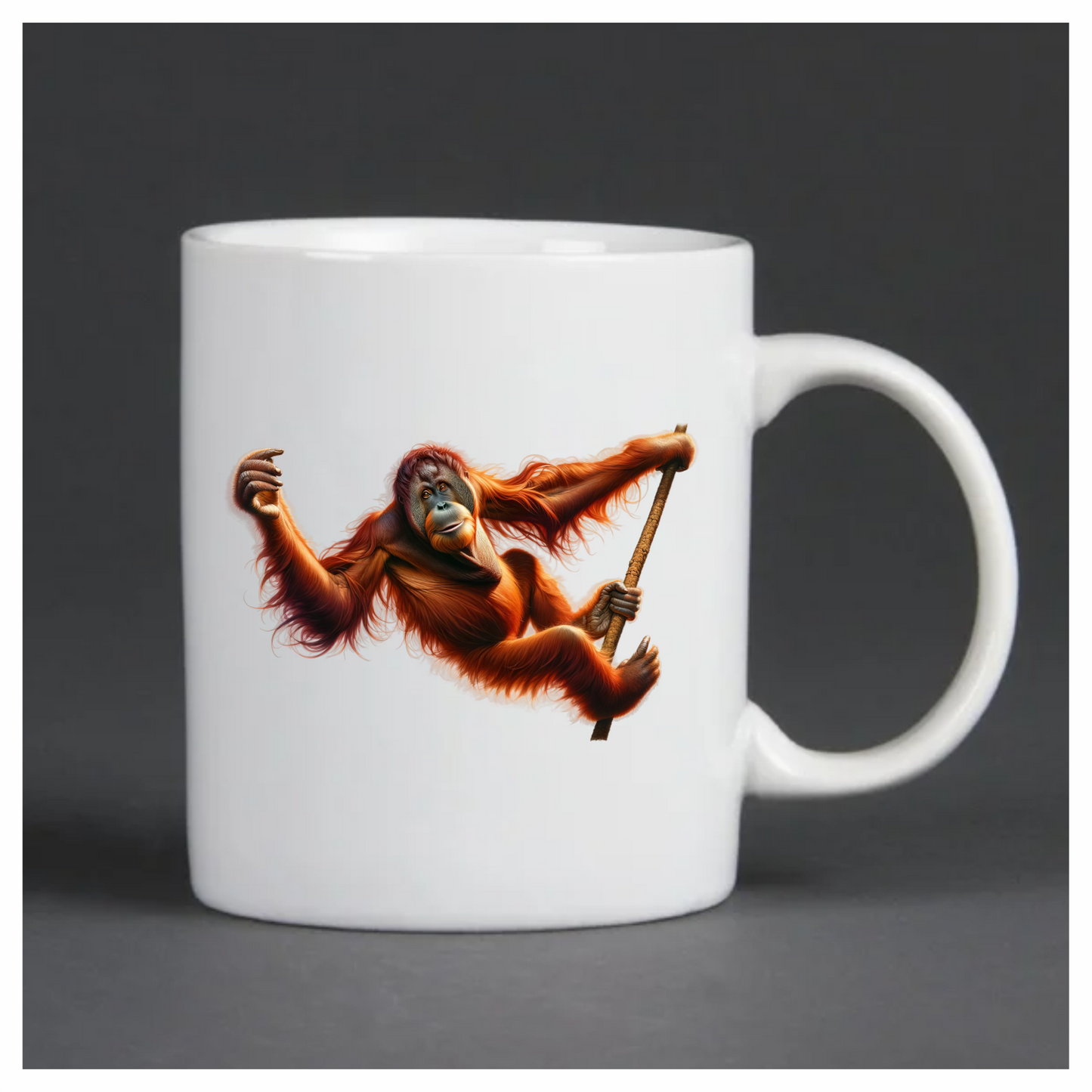 Orangutan Red Hanging Branch Vinyl Sticker Decal