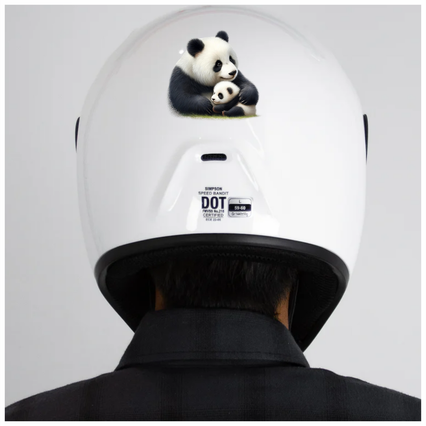 Panda Black White Mother Baby Vinyl Sticker Decal