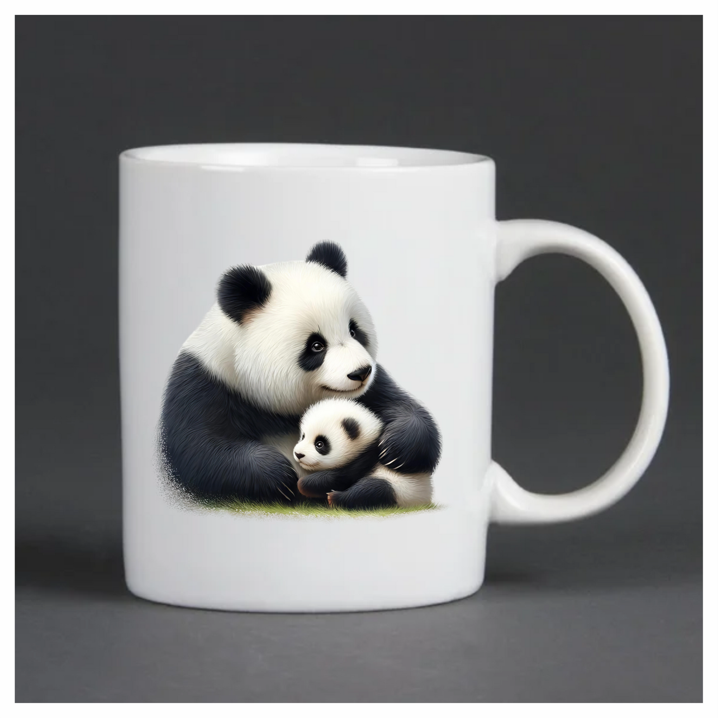 Panda Black White Mother Baby Vinyl Sticker Decal