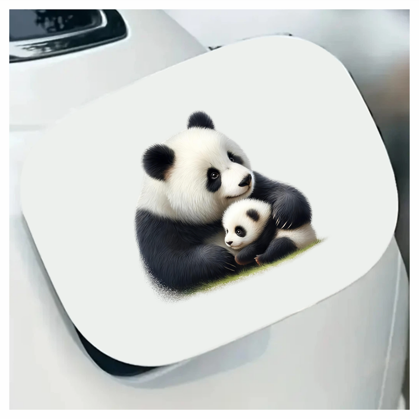 Panda Black White Mother Baby Vinyl Sticker Decal
