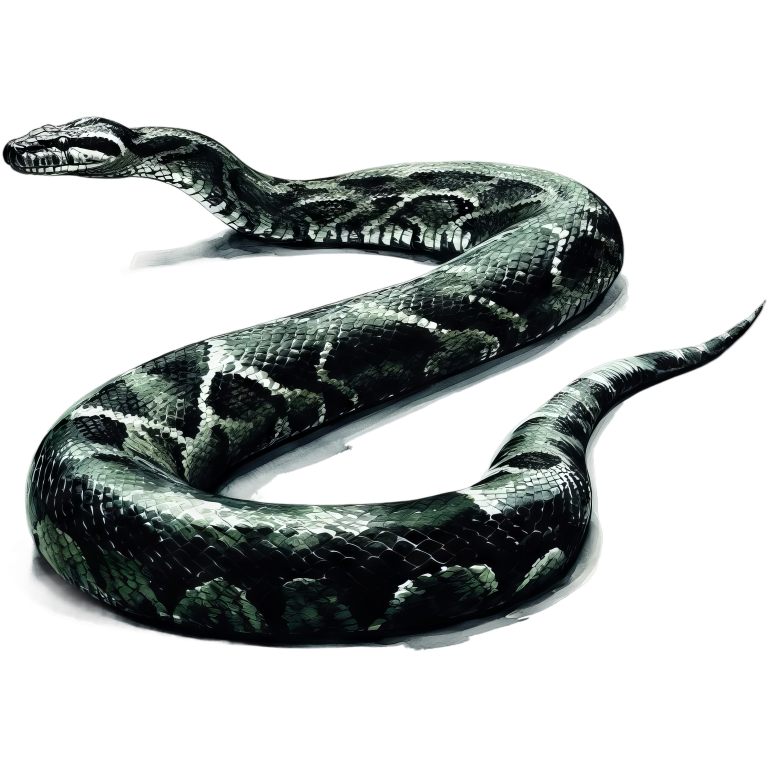 Green Snake Python Vinyl Sticker Decal