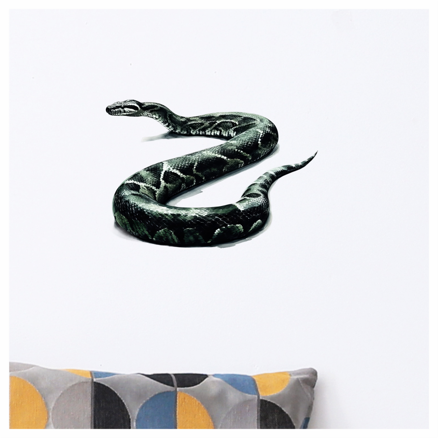 Green Snake Python Vinyl Sticker Decal