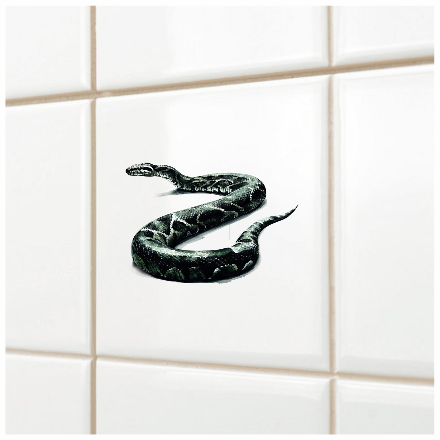 Green Snake Python Vinyl Sticker Decal