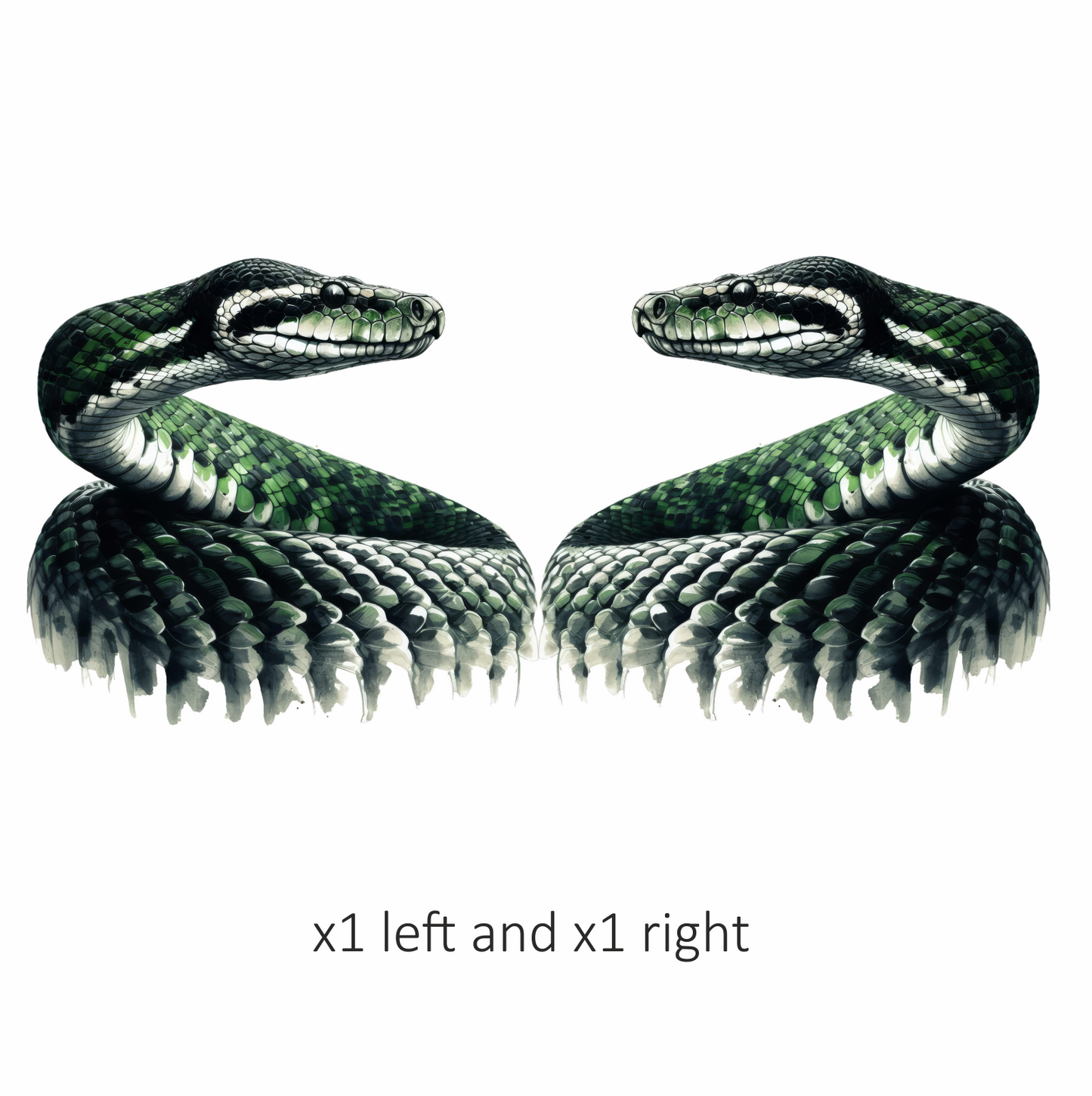 Green Snake Realistic Reptile Scales Glossy Vinyl Sticker Decal