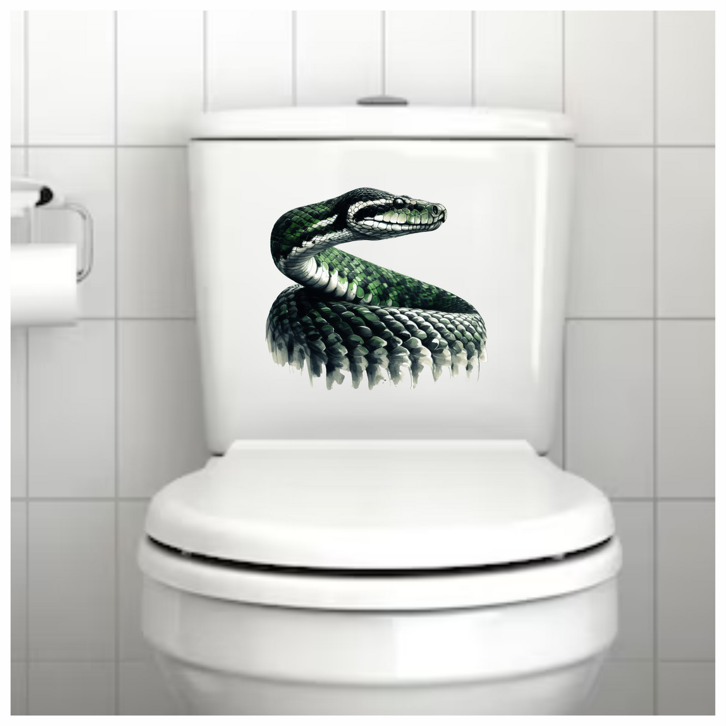 Green Snake Realistic Reptile Scales Glossy Vinyl Sticker Decal