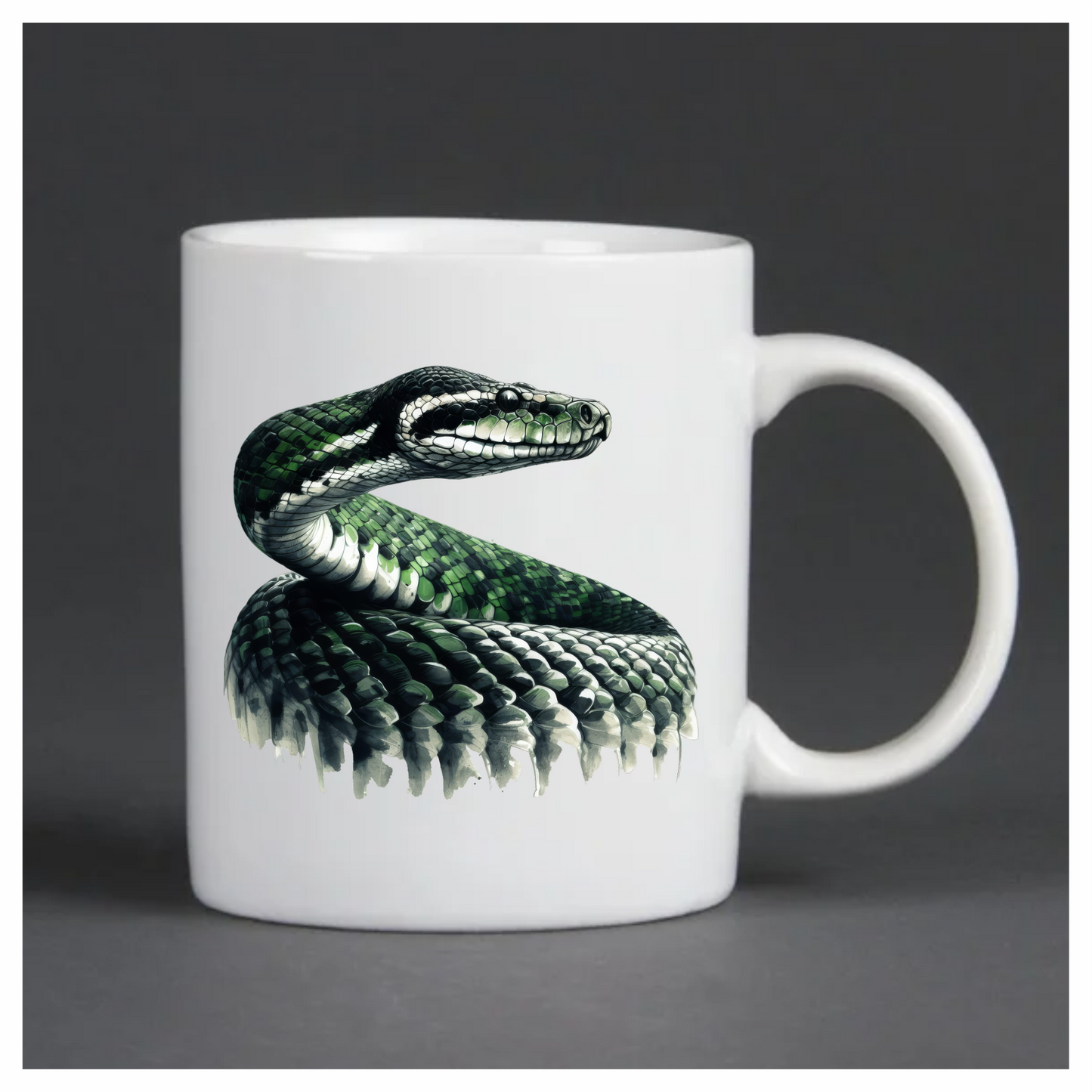 Green Snake Realistic Reptile Scales Glossy Vinyl Sticker Decal