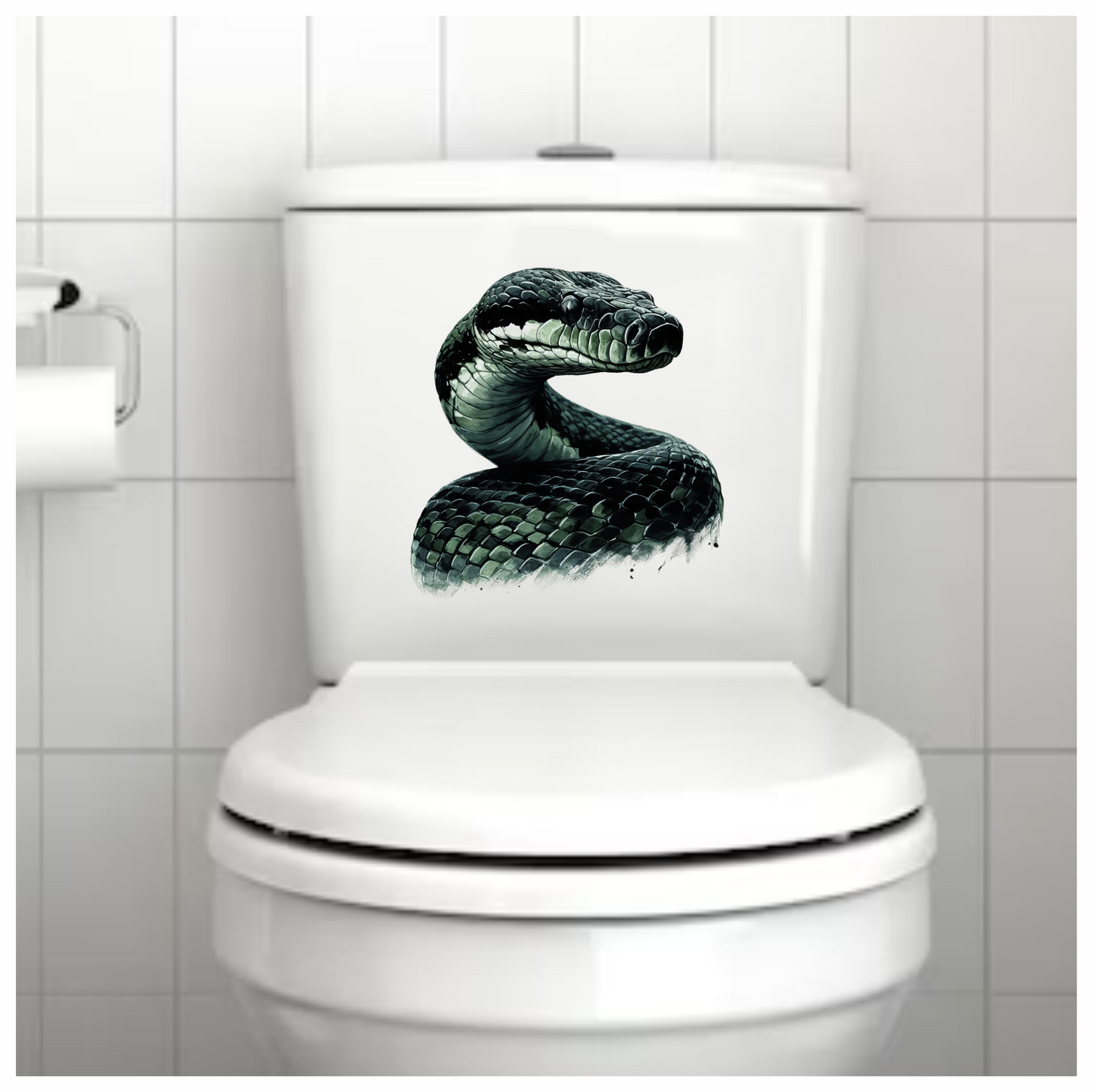 Black Snake Serpent Glossy Scales Sharp Vinyl Sticker Decal