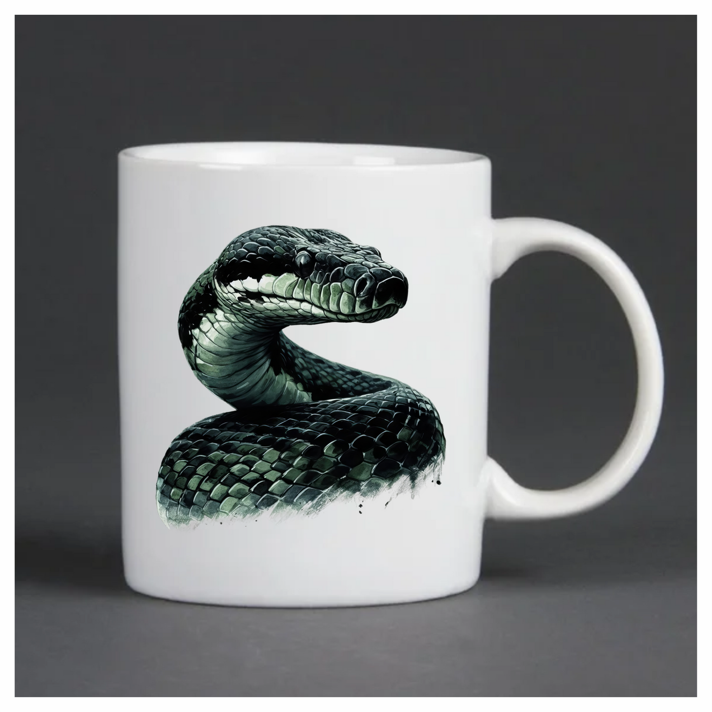 Black Snake Serpent Glossy Scales Sharp Vinyl Sticker Decal