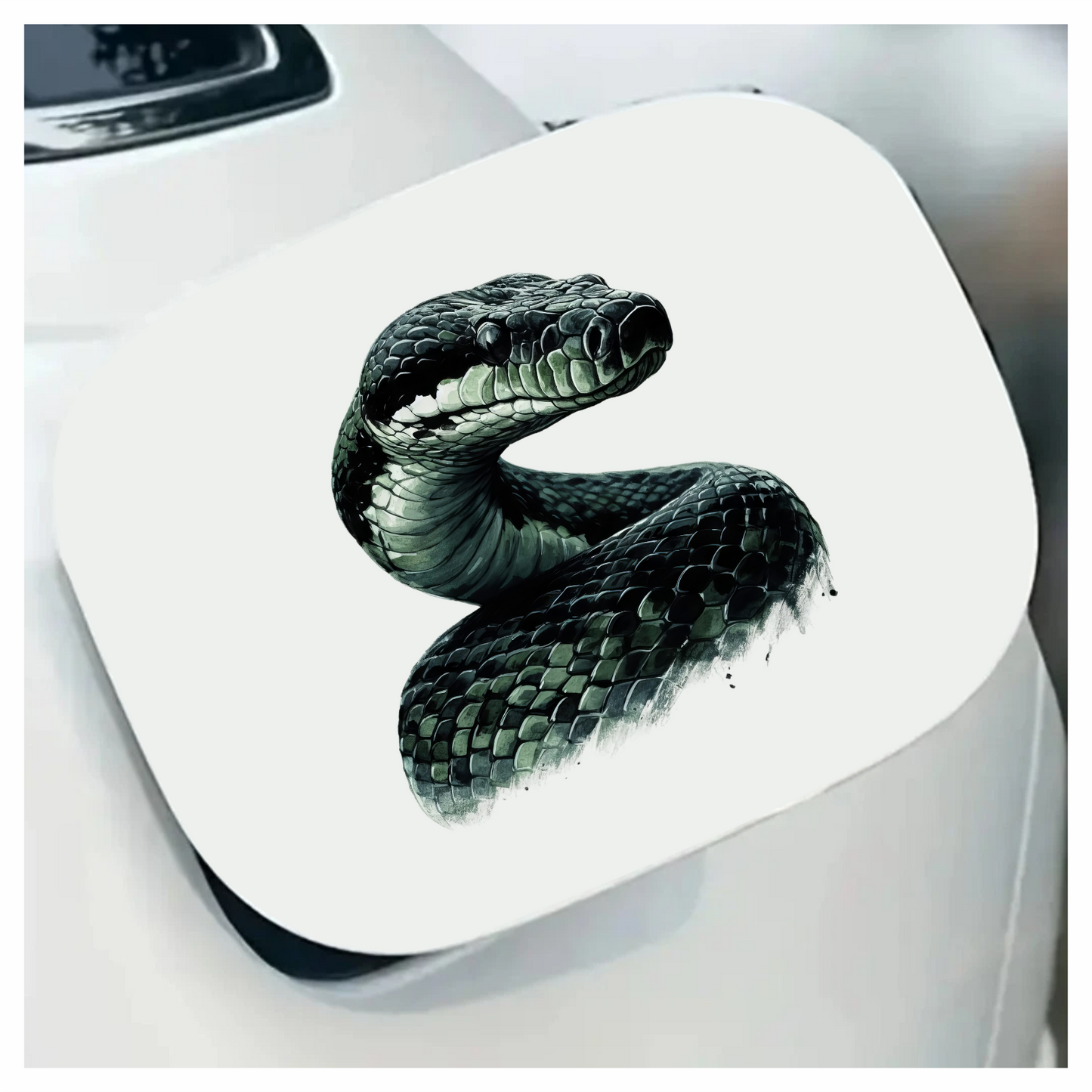 Black Snake Serpent Glossy Scales Sharp Vinyl Sticker Decal