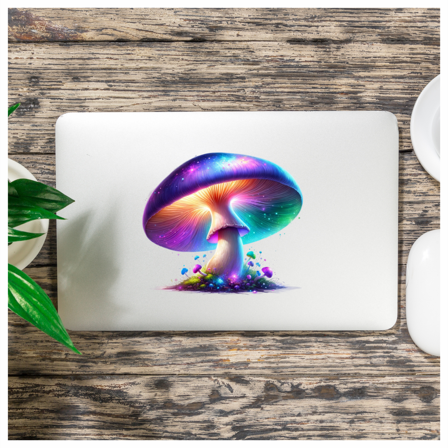 Mushroom Colorful Glow Fantasy Forest Vinyl Sticker Decal