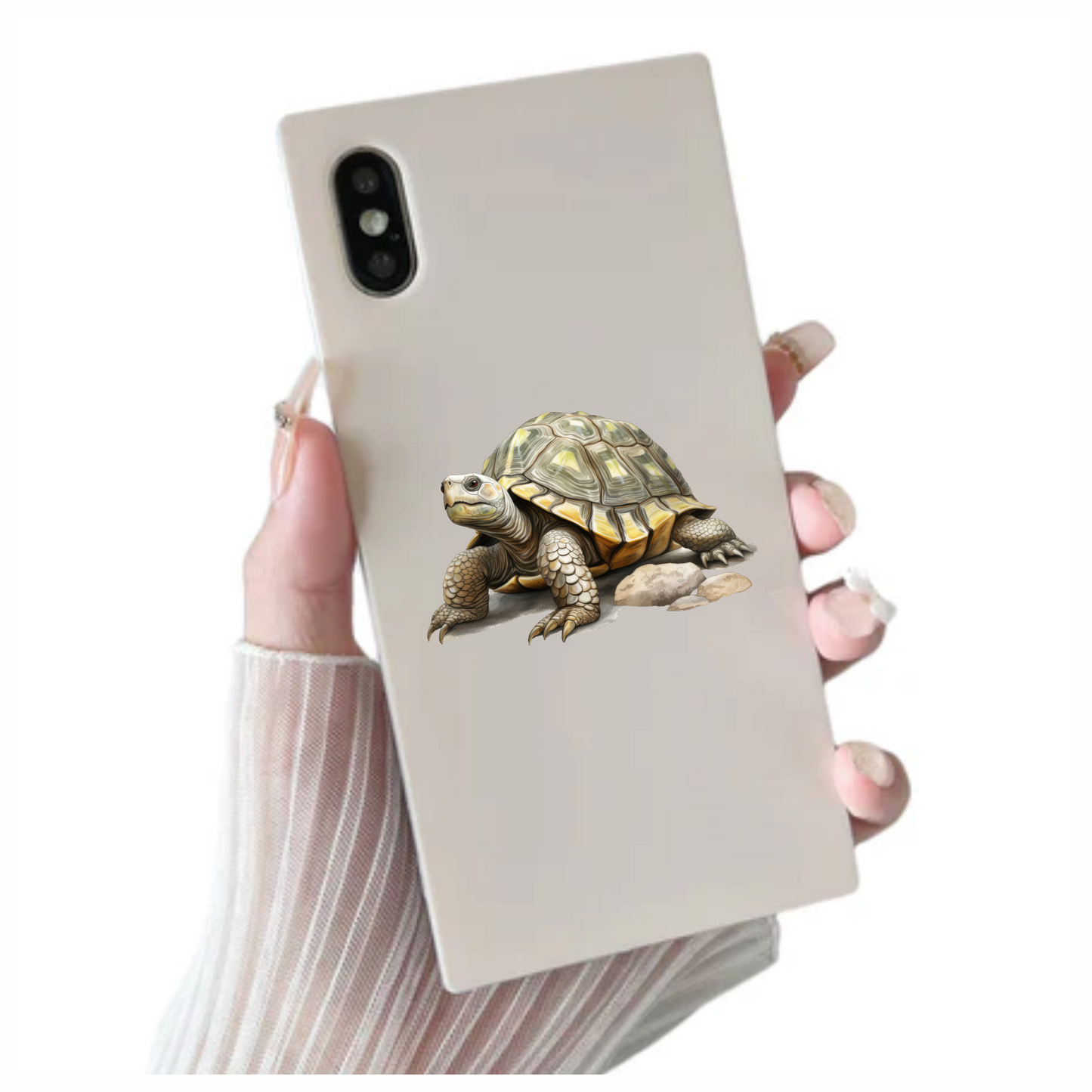 Tortoise Yellow Shell Rocks Vinyl Sticker Decal