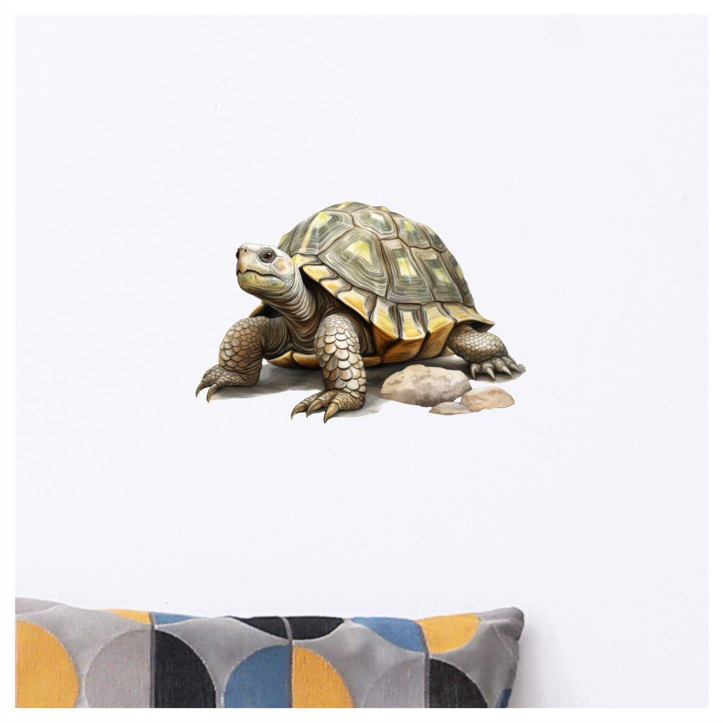 Tortoise Yellow Shell Rocks Vinyl Sticker Decal