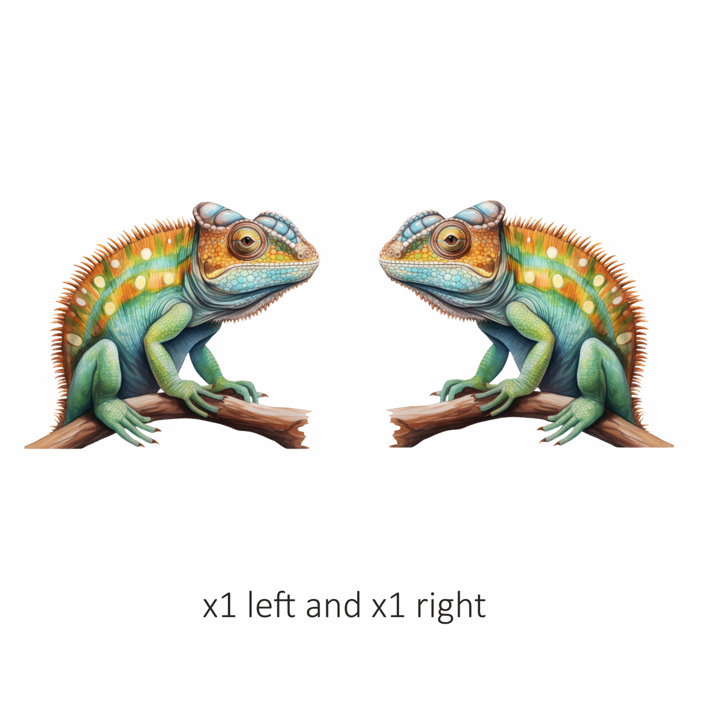Chameleon Green Reptile Branch Vinyl Sticker Decal